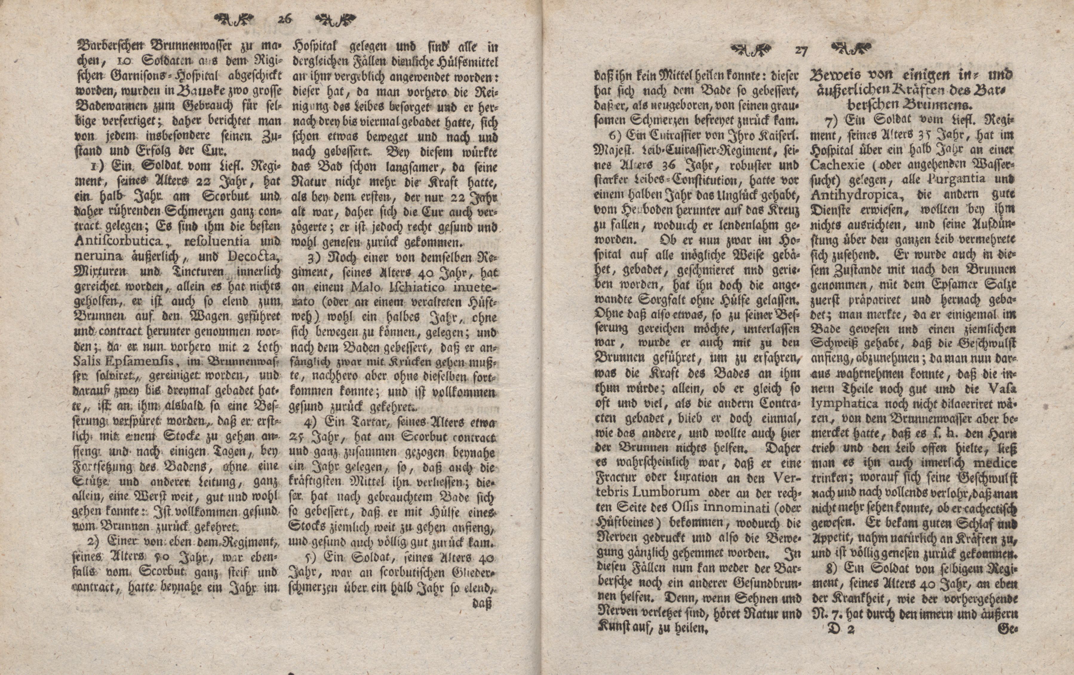 Gelehrte Beyträge zu den Rigischen Anzeigen 1761 (1761) | 14. (26-27) Main body of text