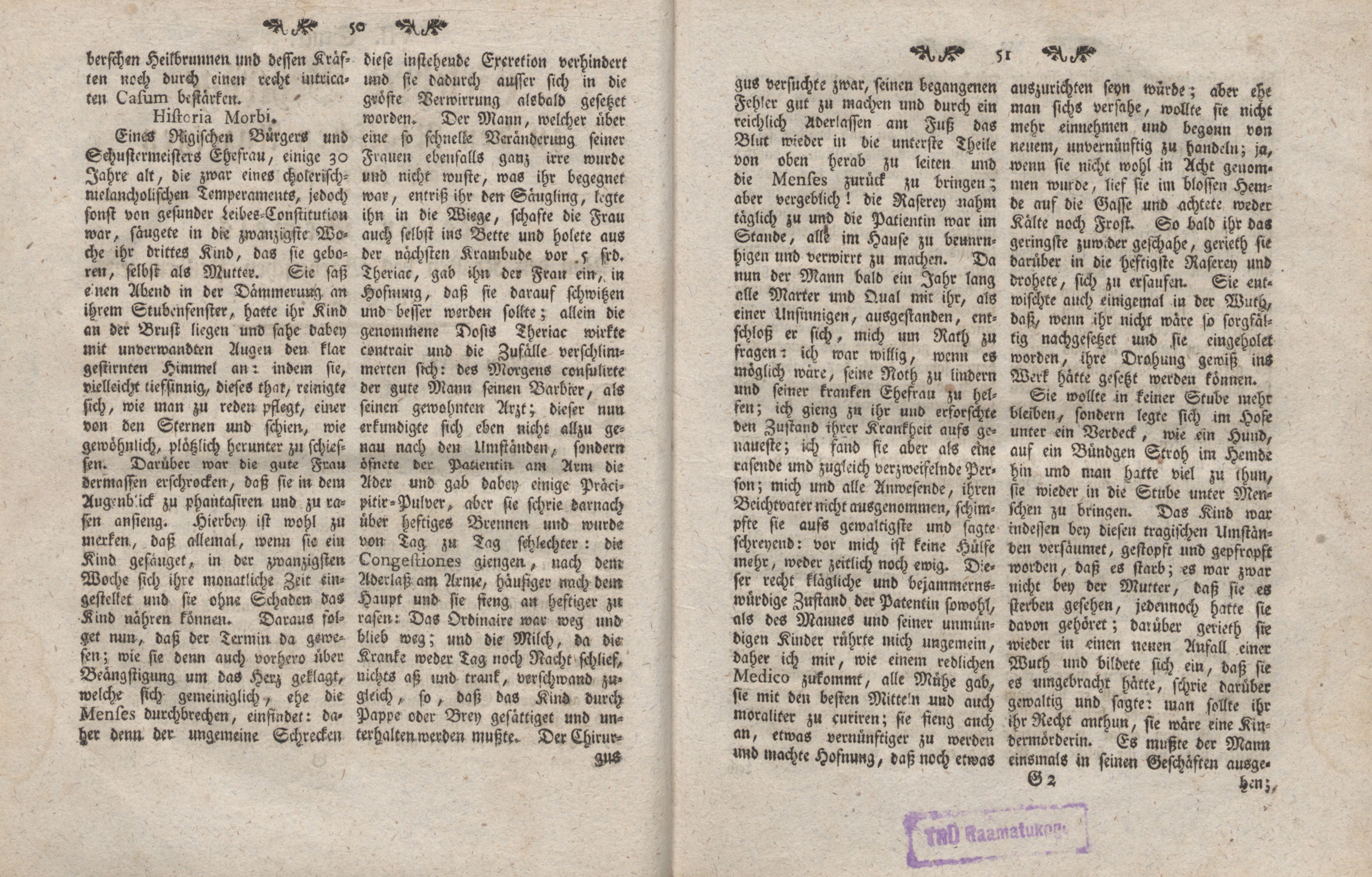 Gelehrte Beyträge zu den Rigischen Anzeigen 1761 (1761) | 26. (50-51) Main body of text