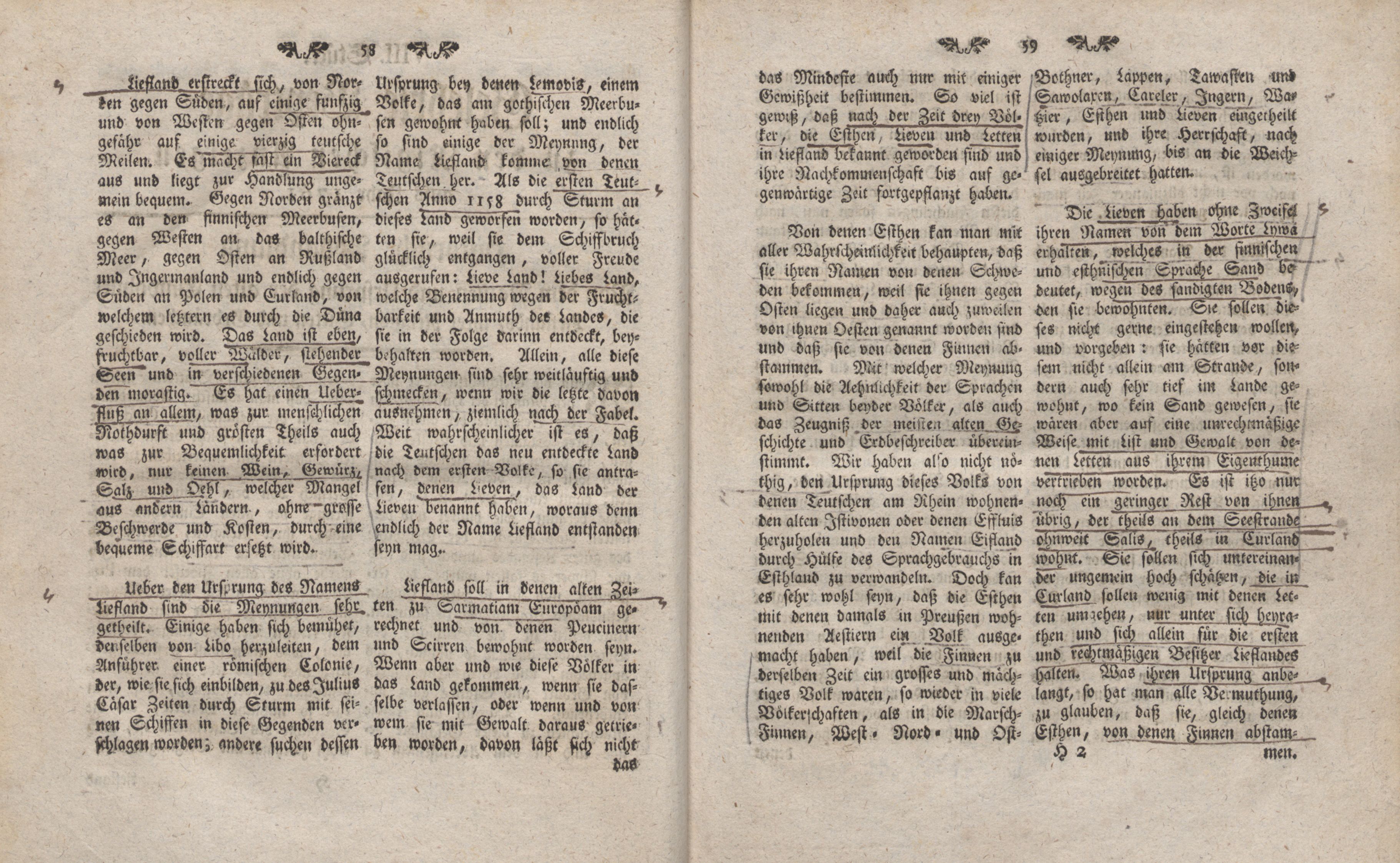 Gelehrte Beyträge zu den Rigischen Anzeigen 1761 (1761) | 29. (58-59) Main body of text