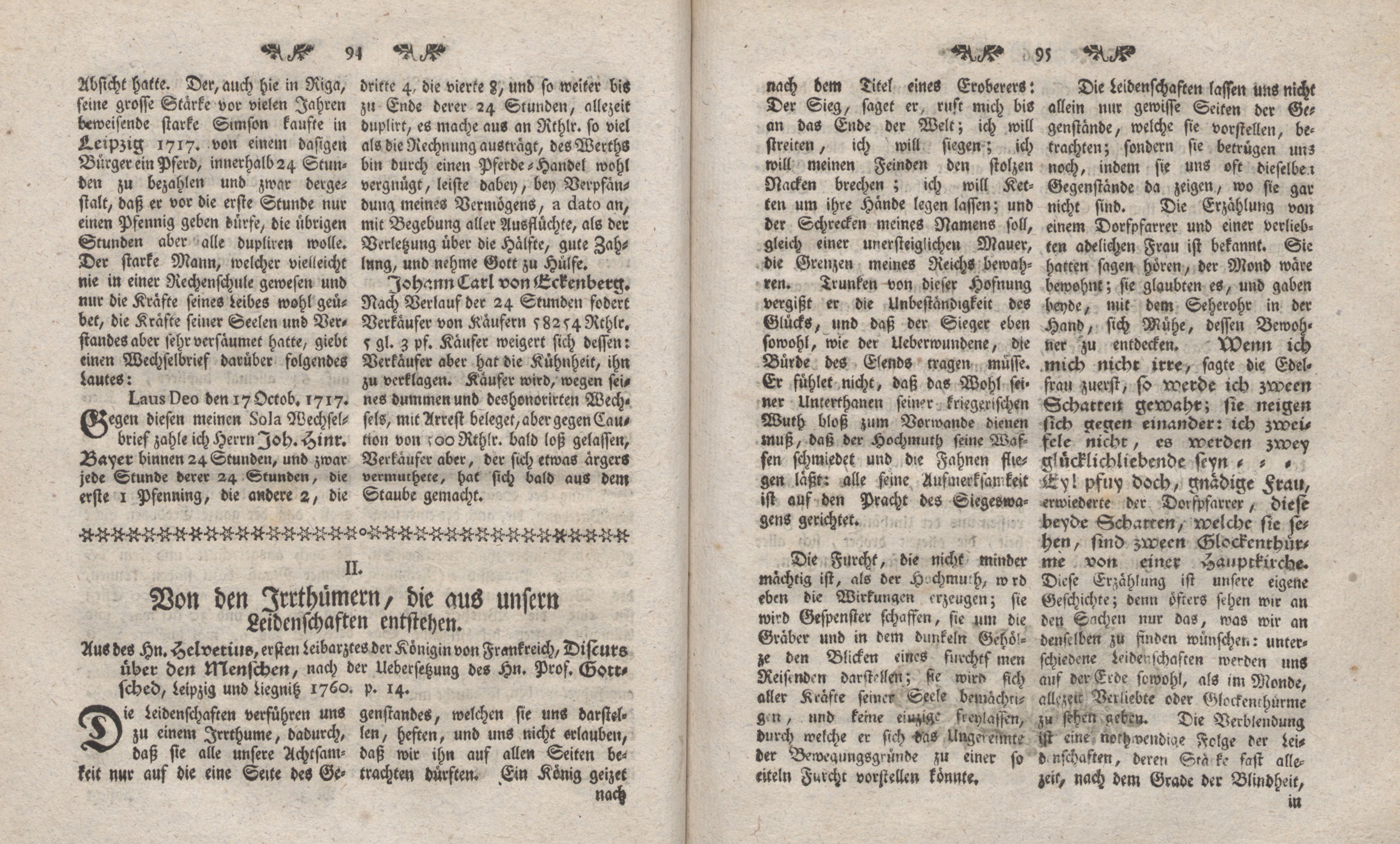 Gelehrte Beyträge zu den Rigischen Anzeigen 1761 (1761) | 47. (94-95) Main body of text
