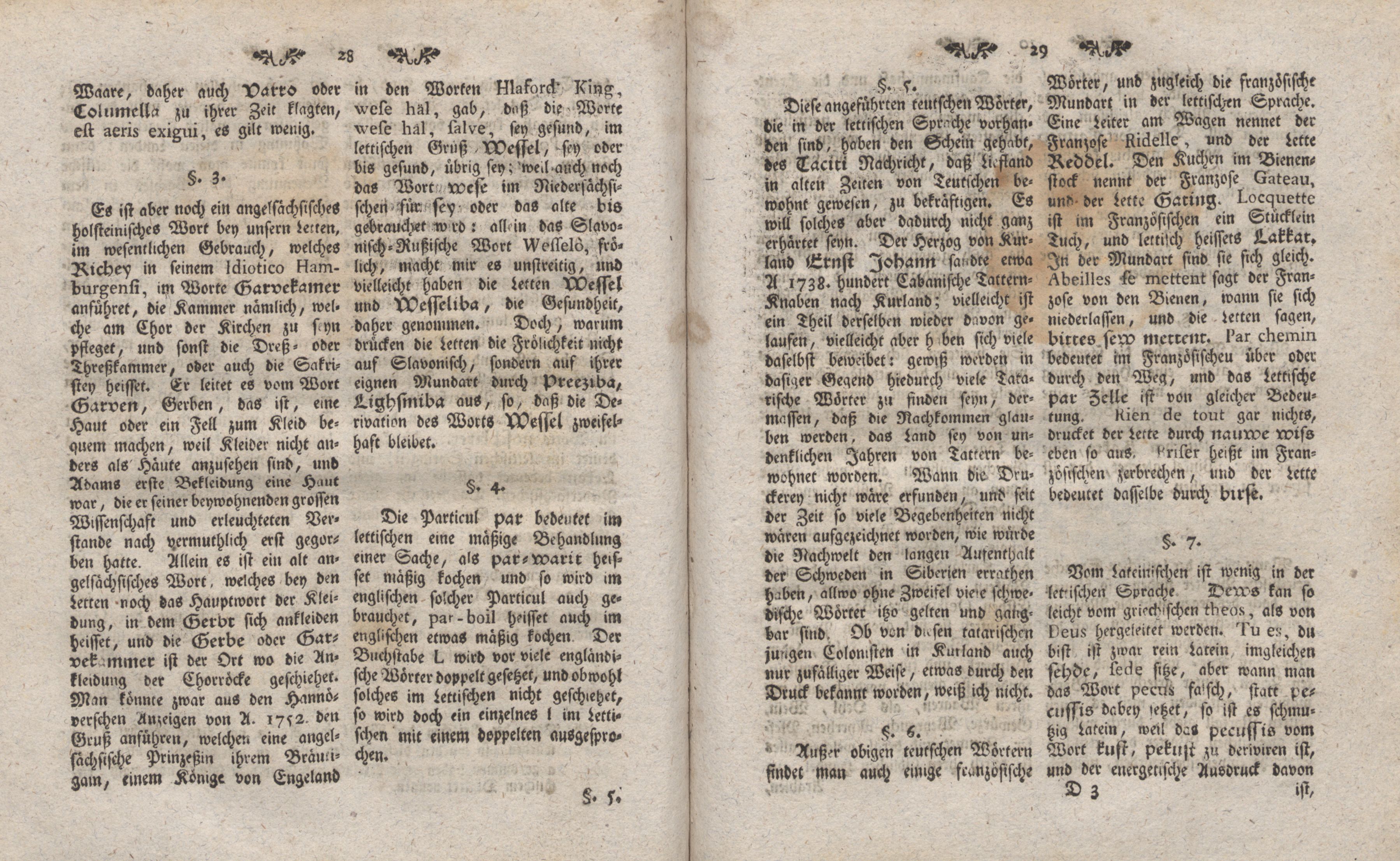 Gelehrte Beyträge zu den Rigischen Anzeigen 1762 (1762) | 15. (28-29) Haupttext