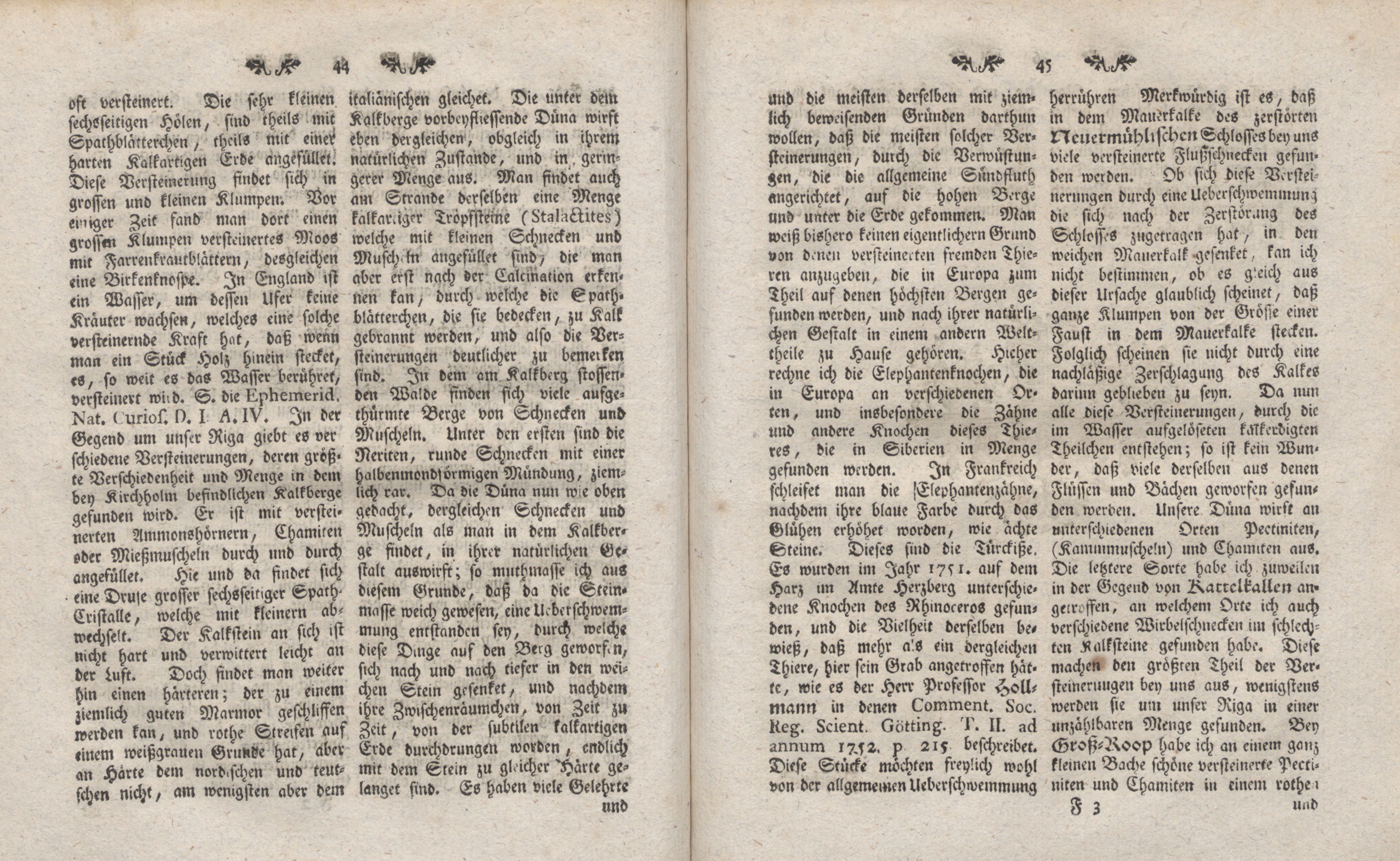 Gelehrte Beyträge zu den Rigischen Anzeigen 1762 (1762) | 23. (44-45) Main body of text
