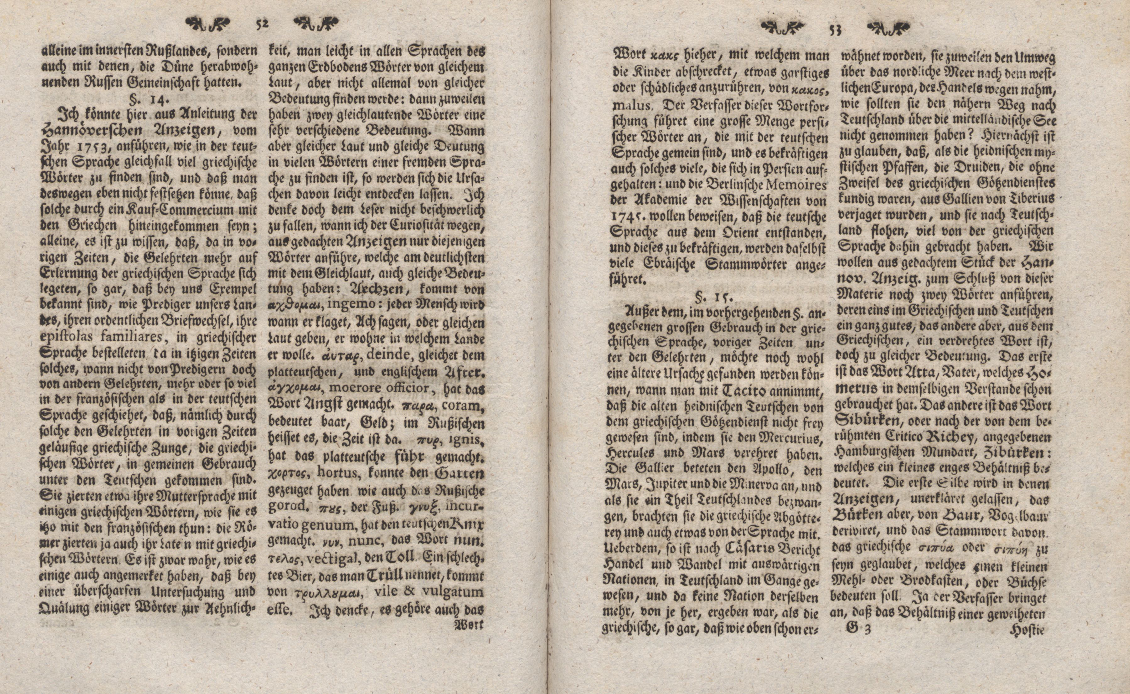 Gelehrte Beyträge zu den Rigischen Anzeigen 1762 (1762) | 27. (52-53) Haupttext