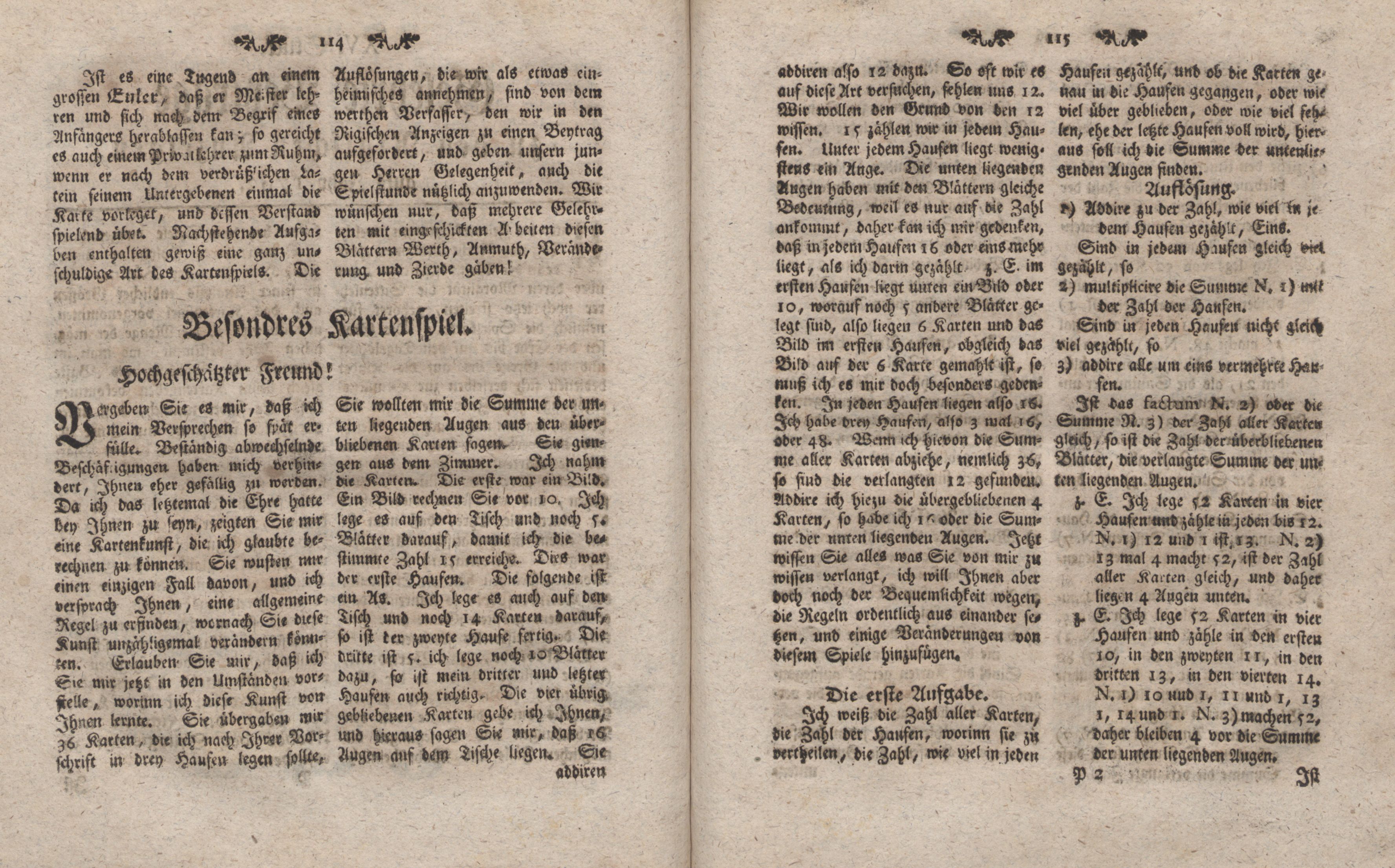 Gelehrte Beyträge zu den Rigischen Anzeigen 1762 (1762) | 58. (114-115) Haupttext