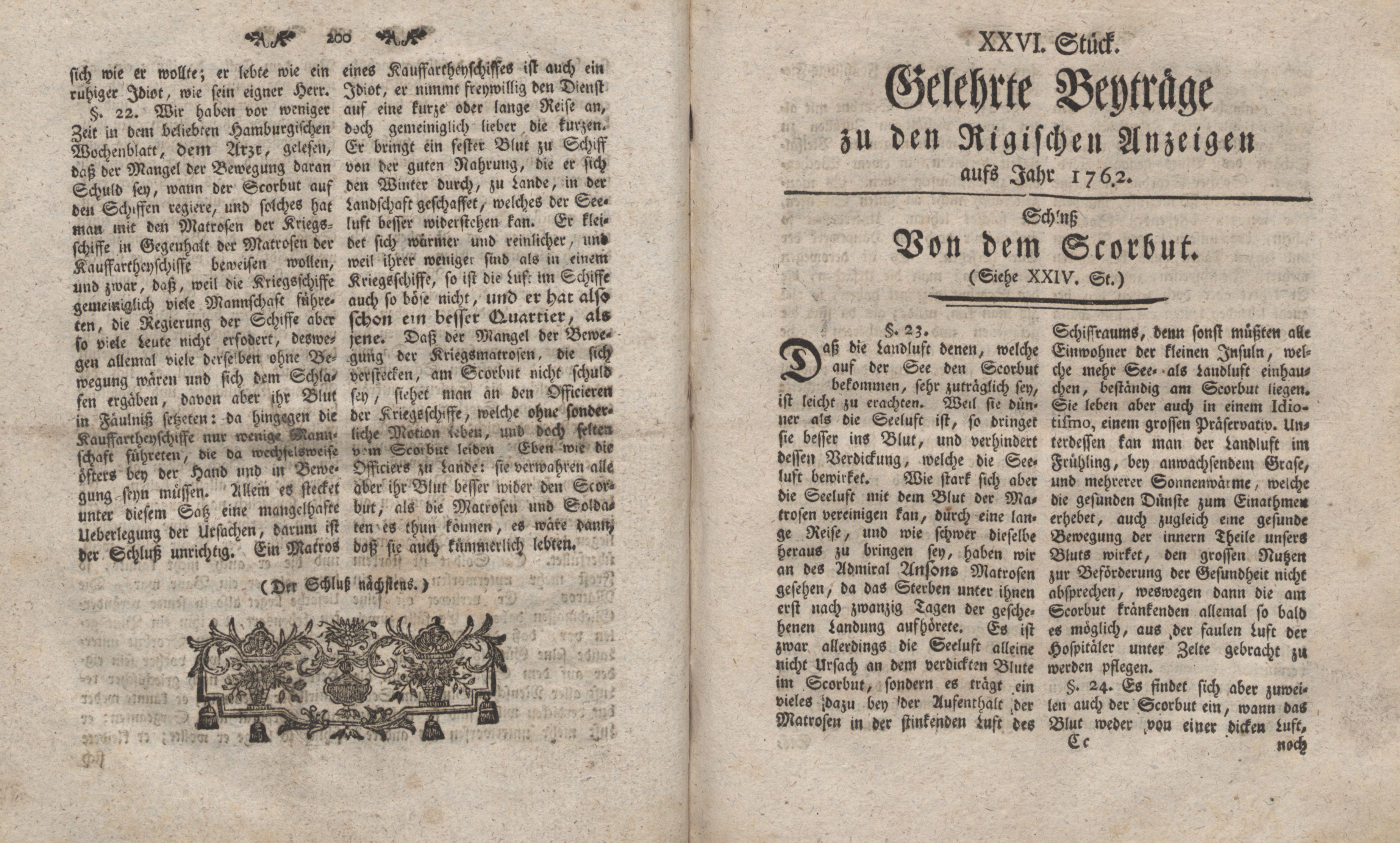 Gelehrte Beyträge zu den Rigischen Anzeigen 1762 (1762) | 101. (200-201) Haupttext