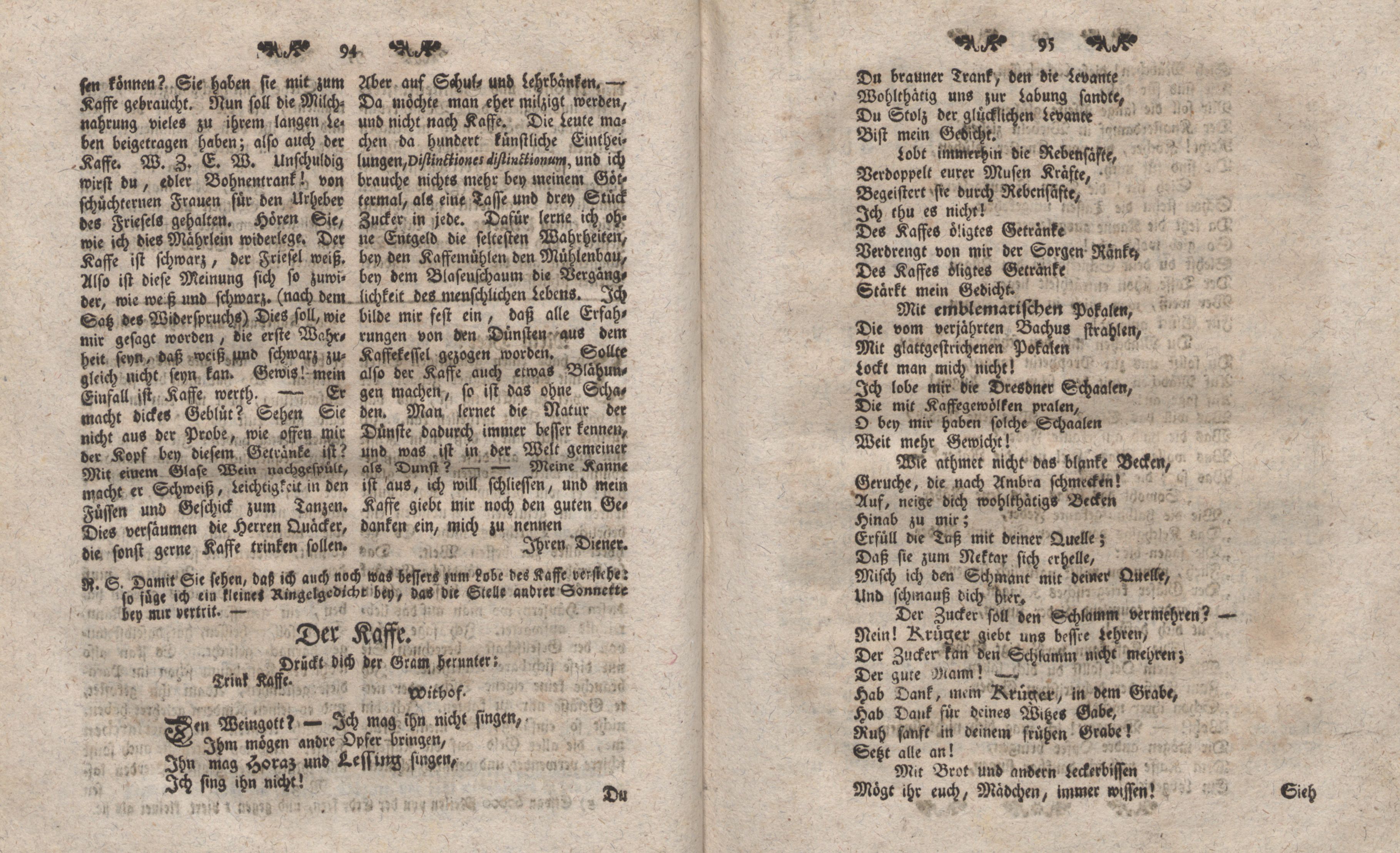 Der Kaffe (1763) | 1. (94-95) Main body of text