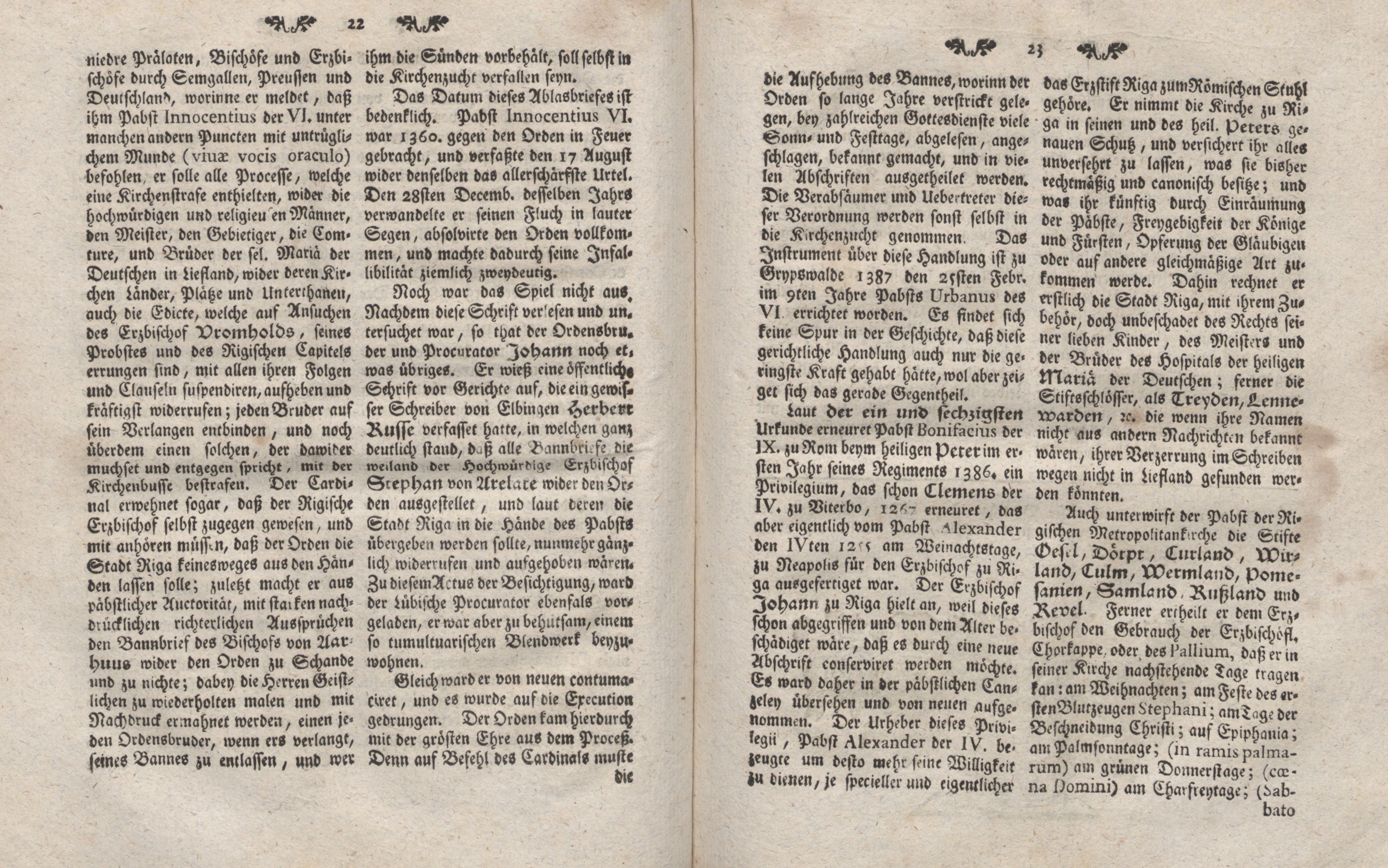 Gelehrte Beyträge zu den Rigischen Anzeigen 1764 (1764) | 12. (22-23) Haupttext