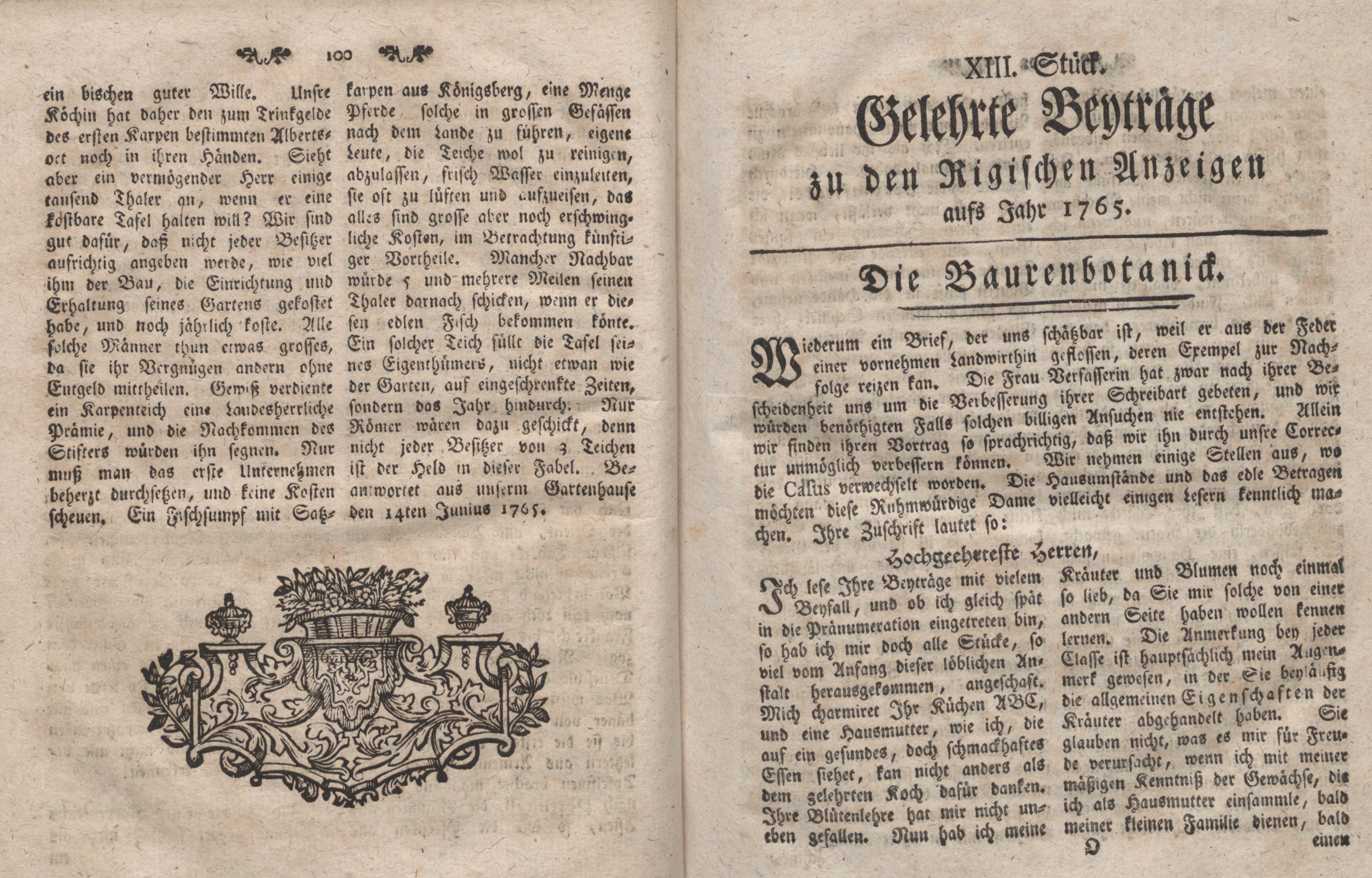 Die Baurenbotanick [1] (1765) | 1. (100-101) Main body of text