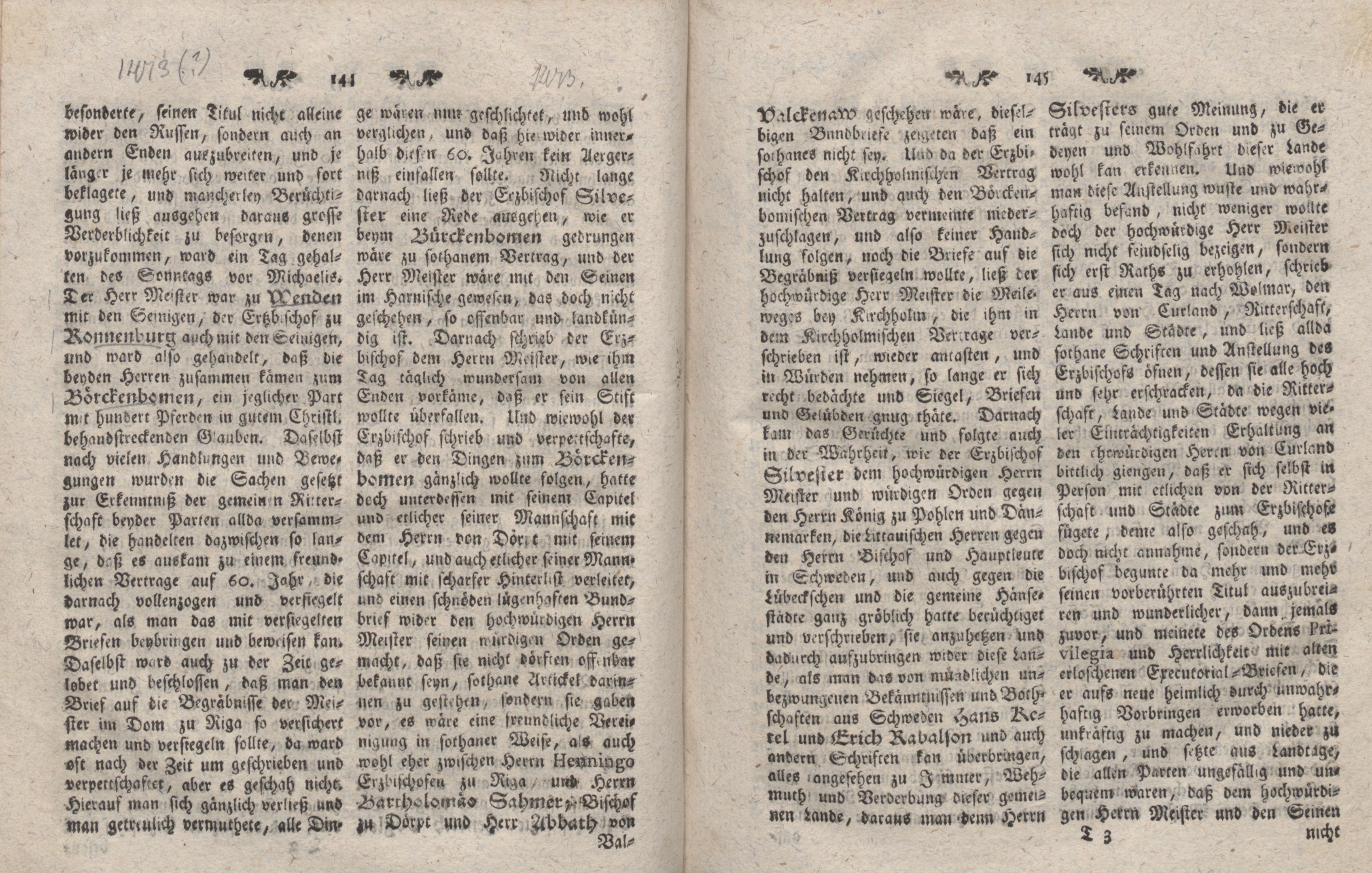 Gelehrte Beyträge zu den Rigischen Anzeigen 1765 (1765) | 73. (144-145) Основной текст