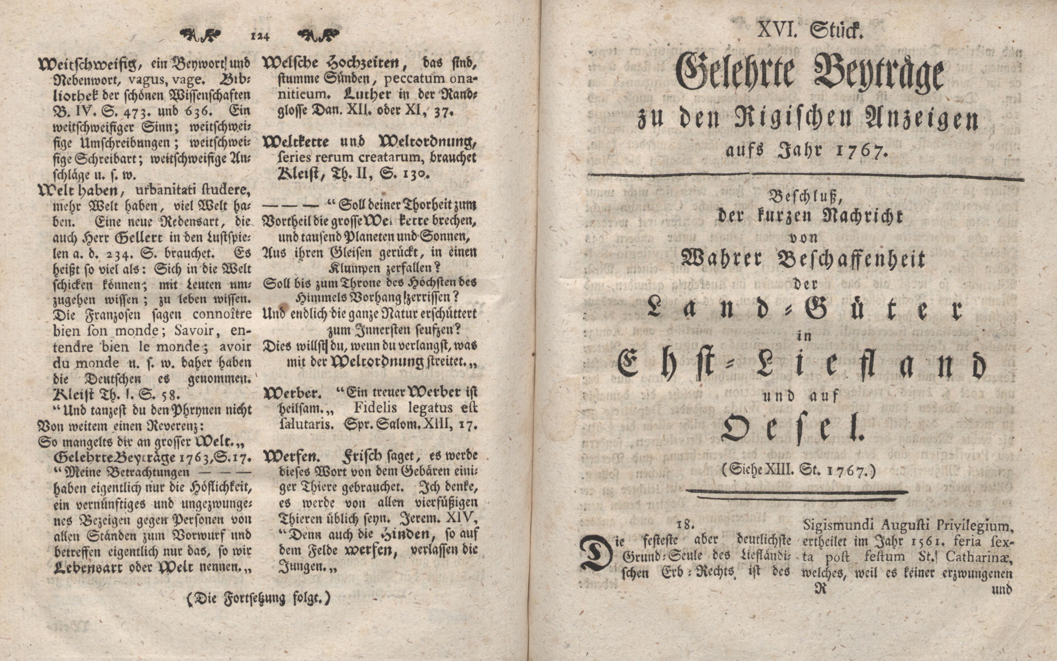 Kurze Nachricht von Wahrer Beschaffenheit der Land-Güter [3] (1767) | 1. (124-125) Haupttext
