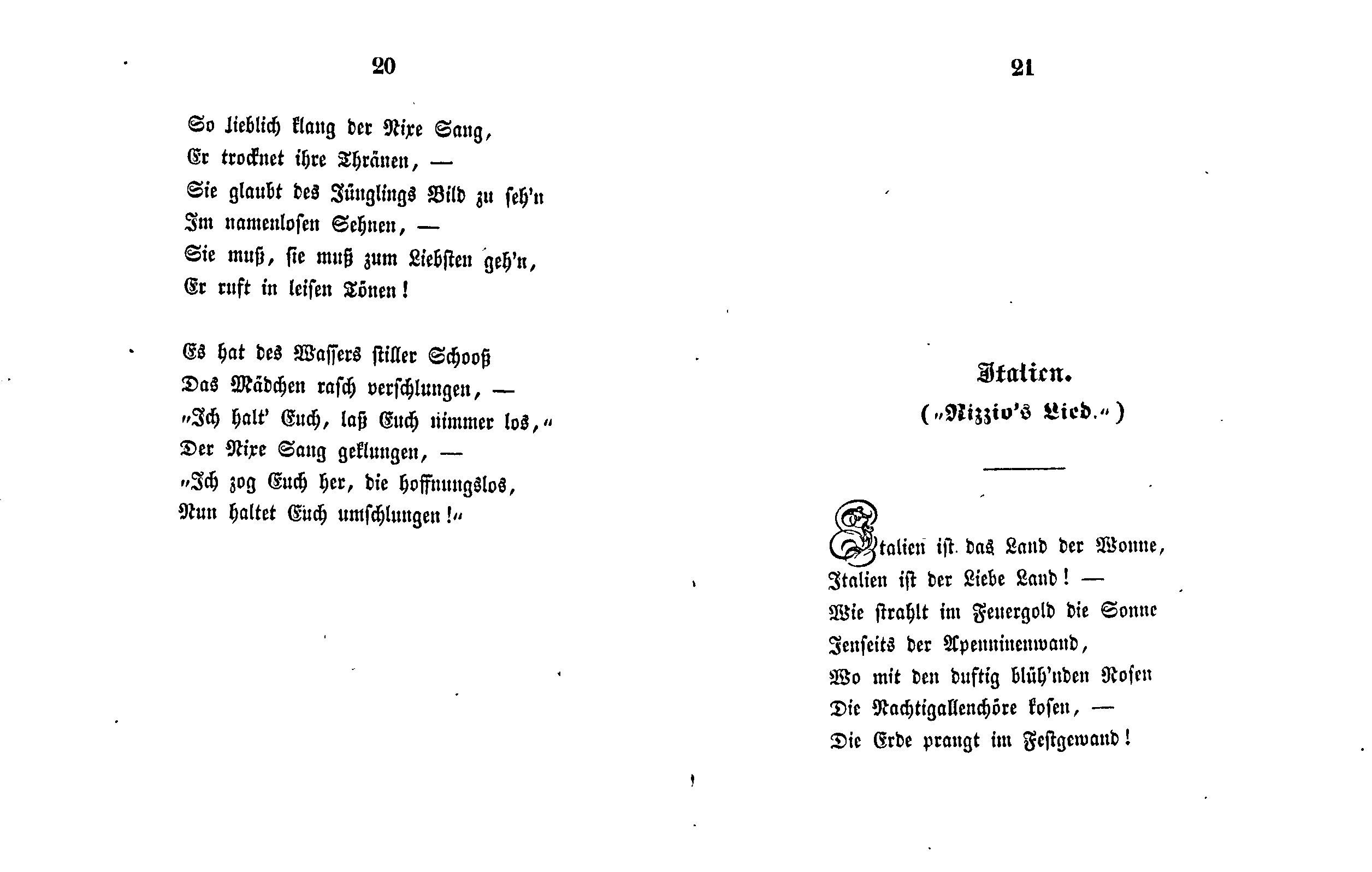 Neue Gedichte (1848) | 12. (20-21) Основной текст
