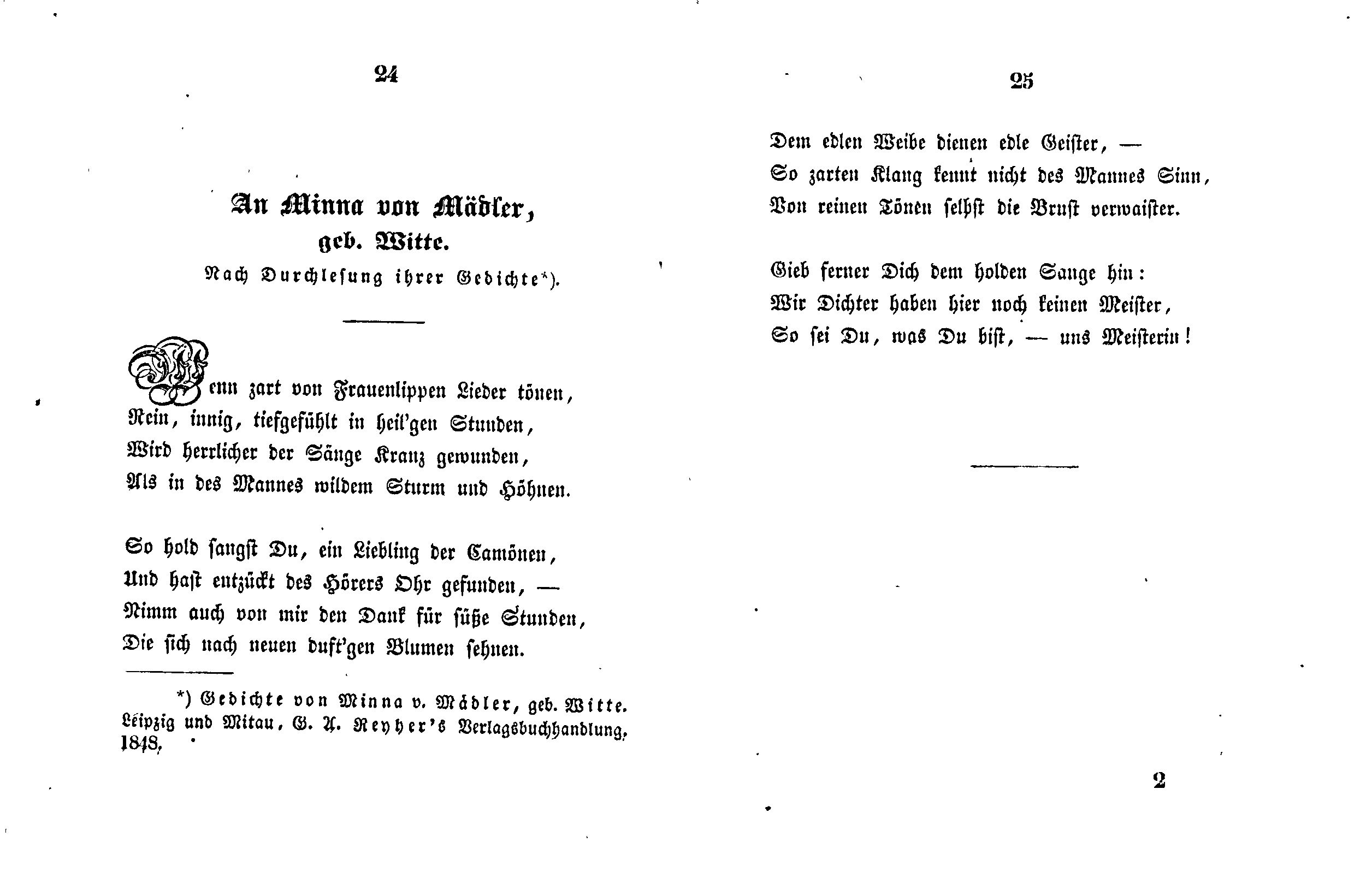 Neue Gedichte (1848) | 14. (24-25) Основной текст