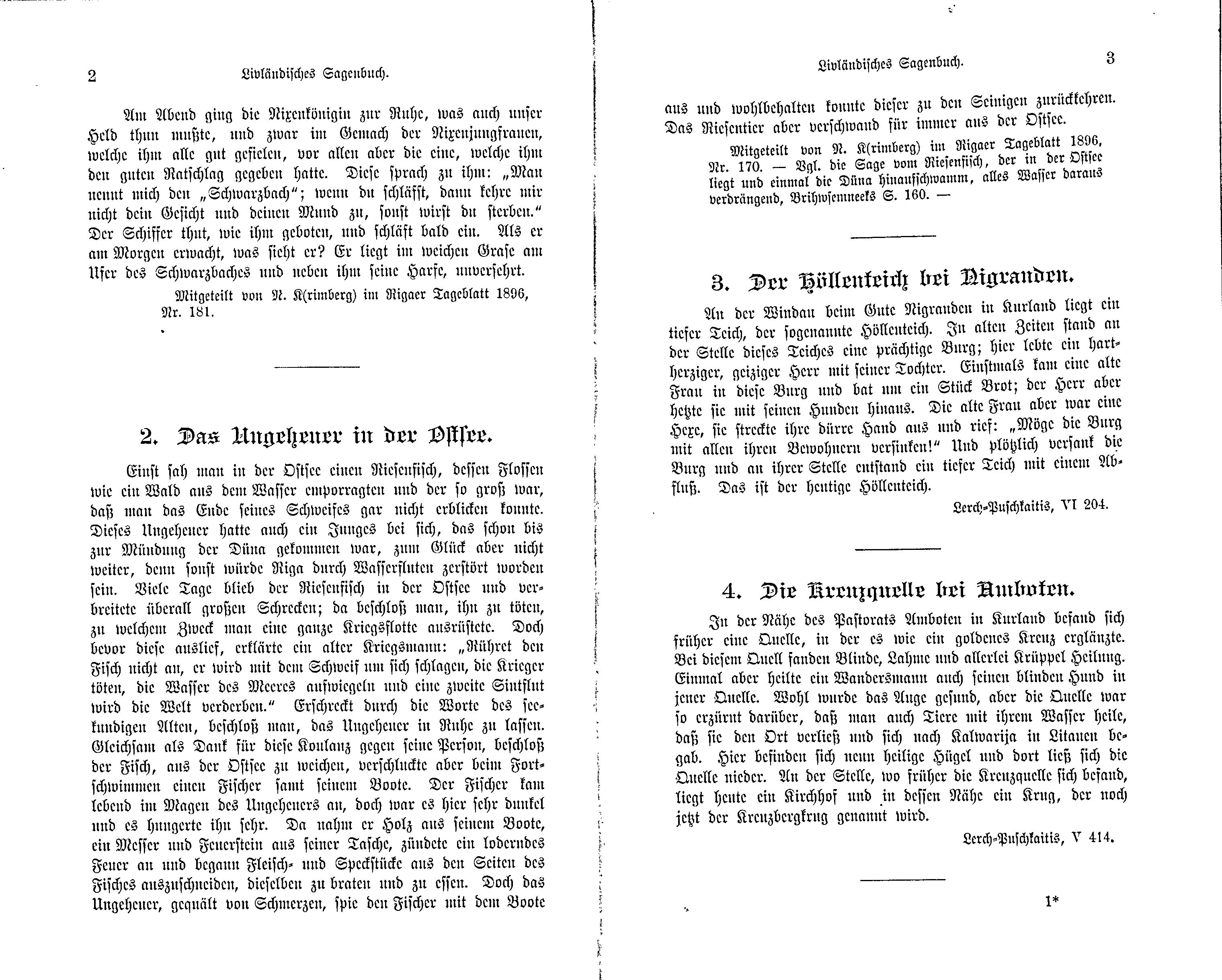 Die Kreuzquelle bei Amboten (1897) | 1. (2-3) Основной текст