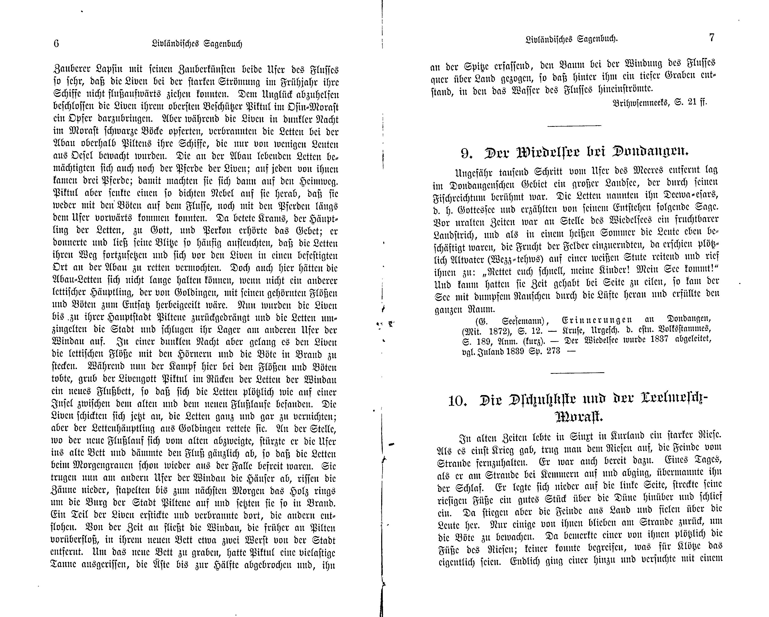 Livländisches Sagenbuch (1897) | 15. (6-7) Põhitekst