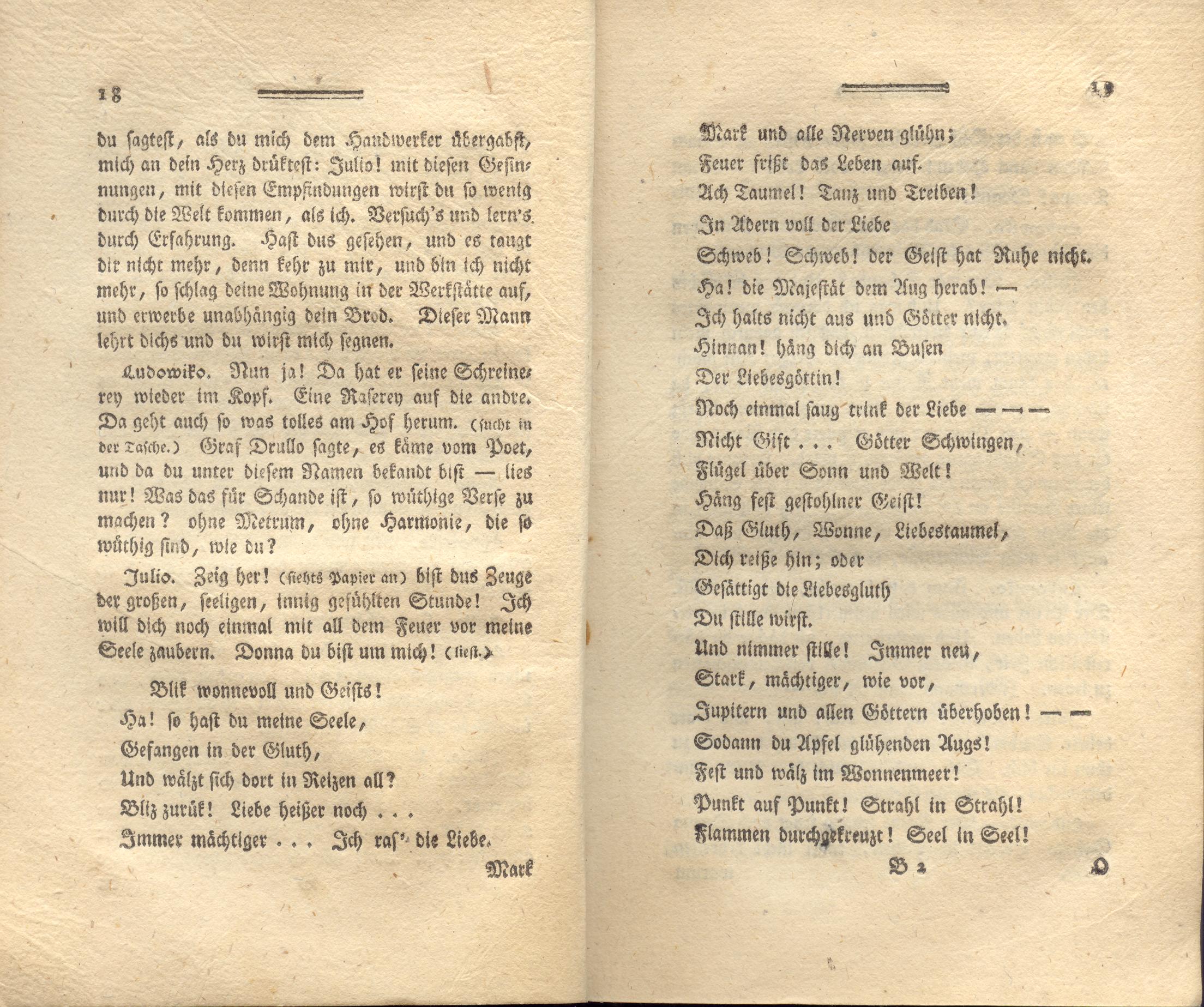 Die neue Arria (1776) | 10. (18-19) Haupttext