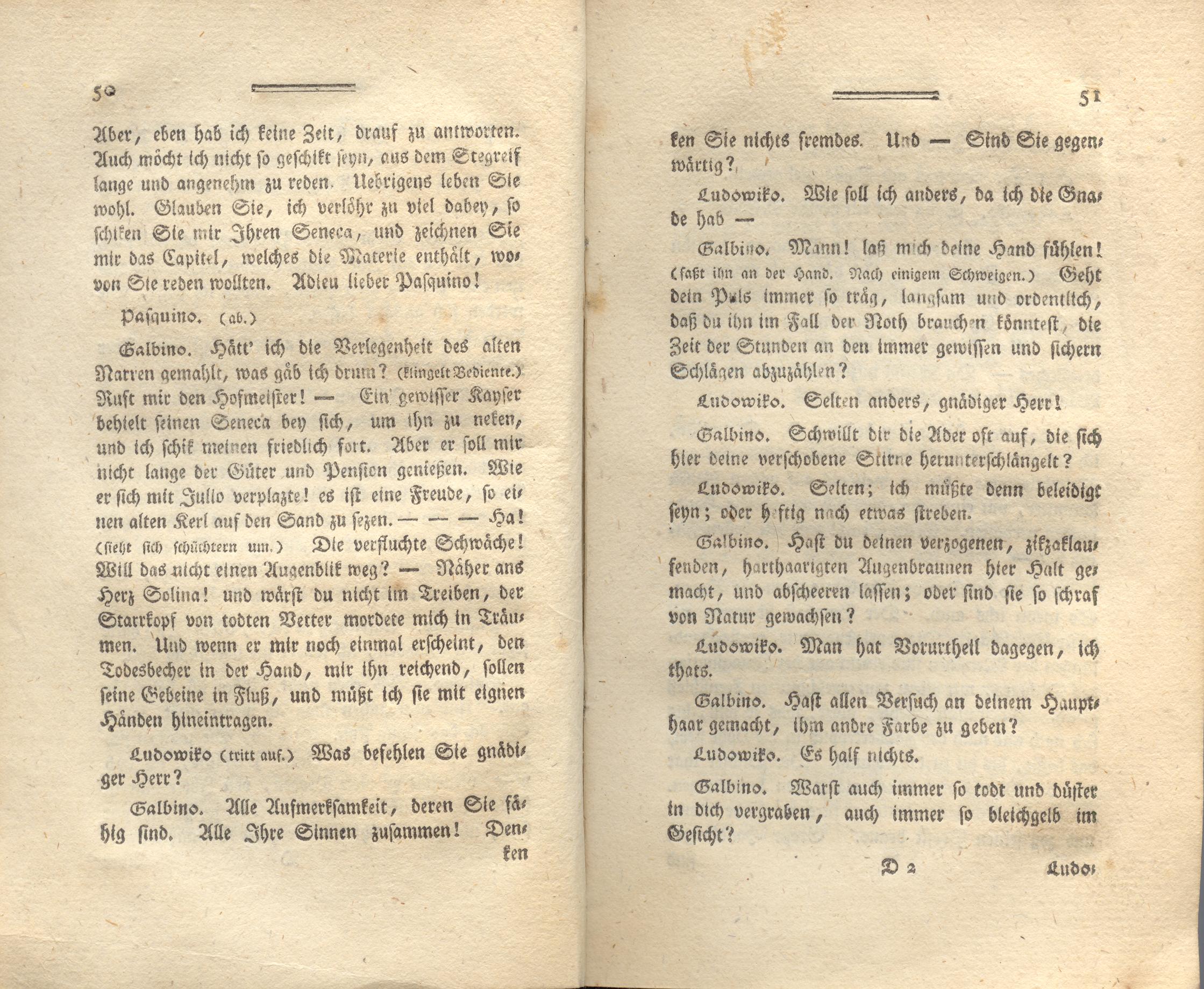Die neue Arria (1776) | 26. (50-51) Põhitekst