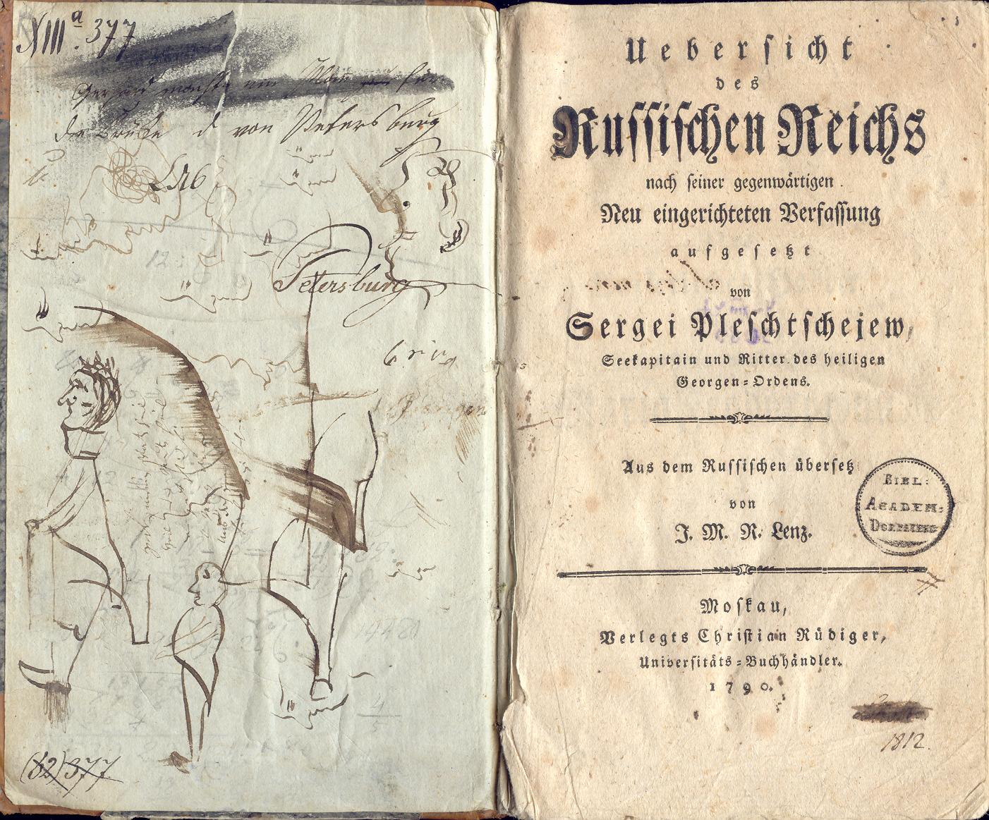 Uebersicht des Russischen Reichs (1790) | 1. Tiitelleht