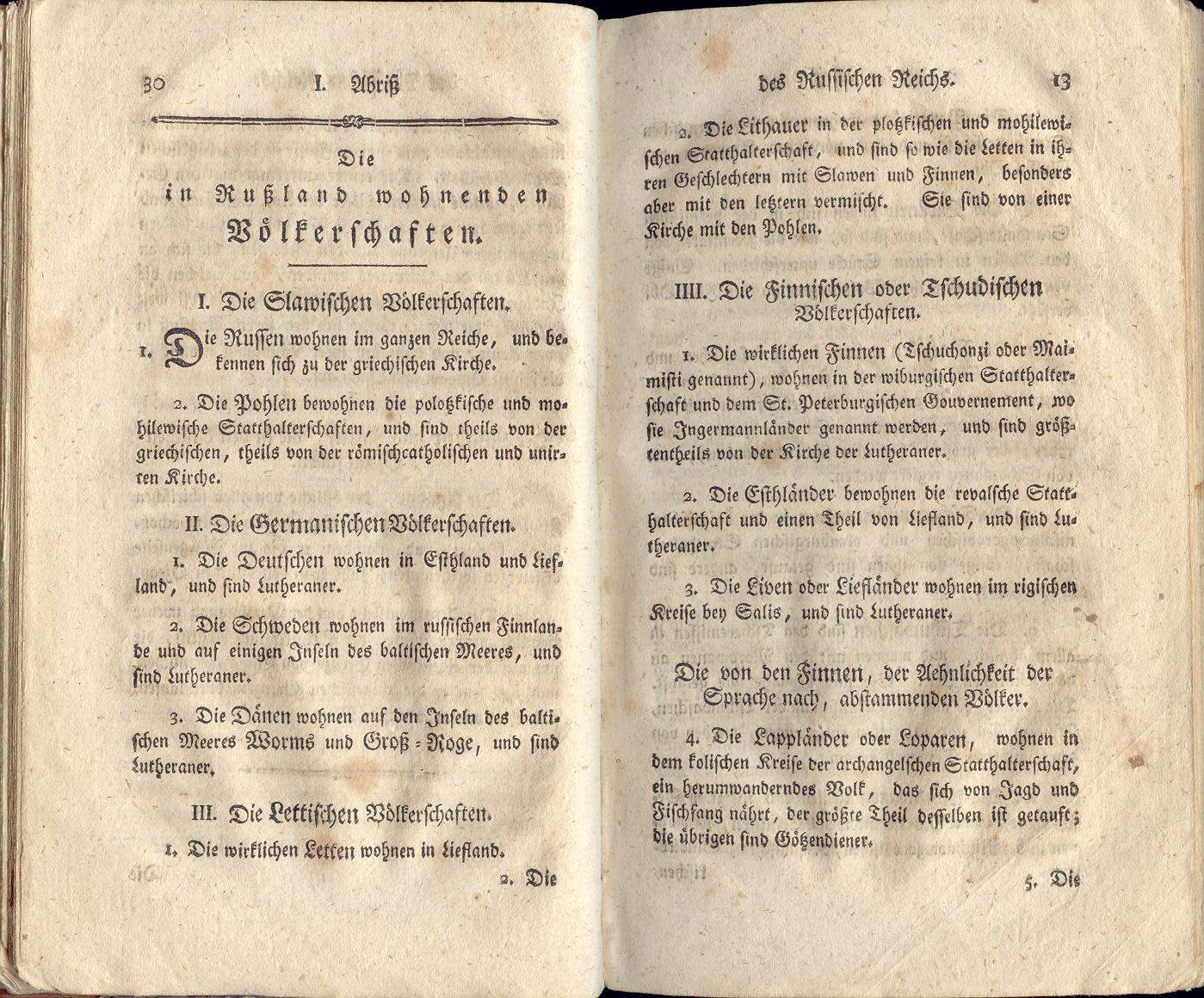 Uebersicht des Russischen Reichs (1790) | 20. (30-31) Põhitekst
