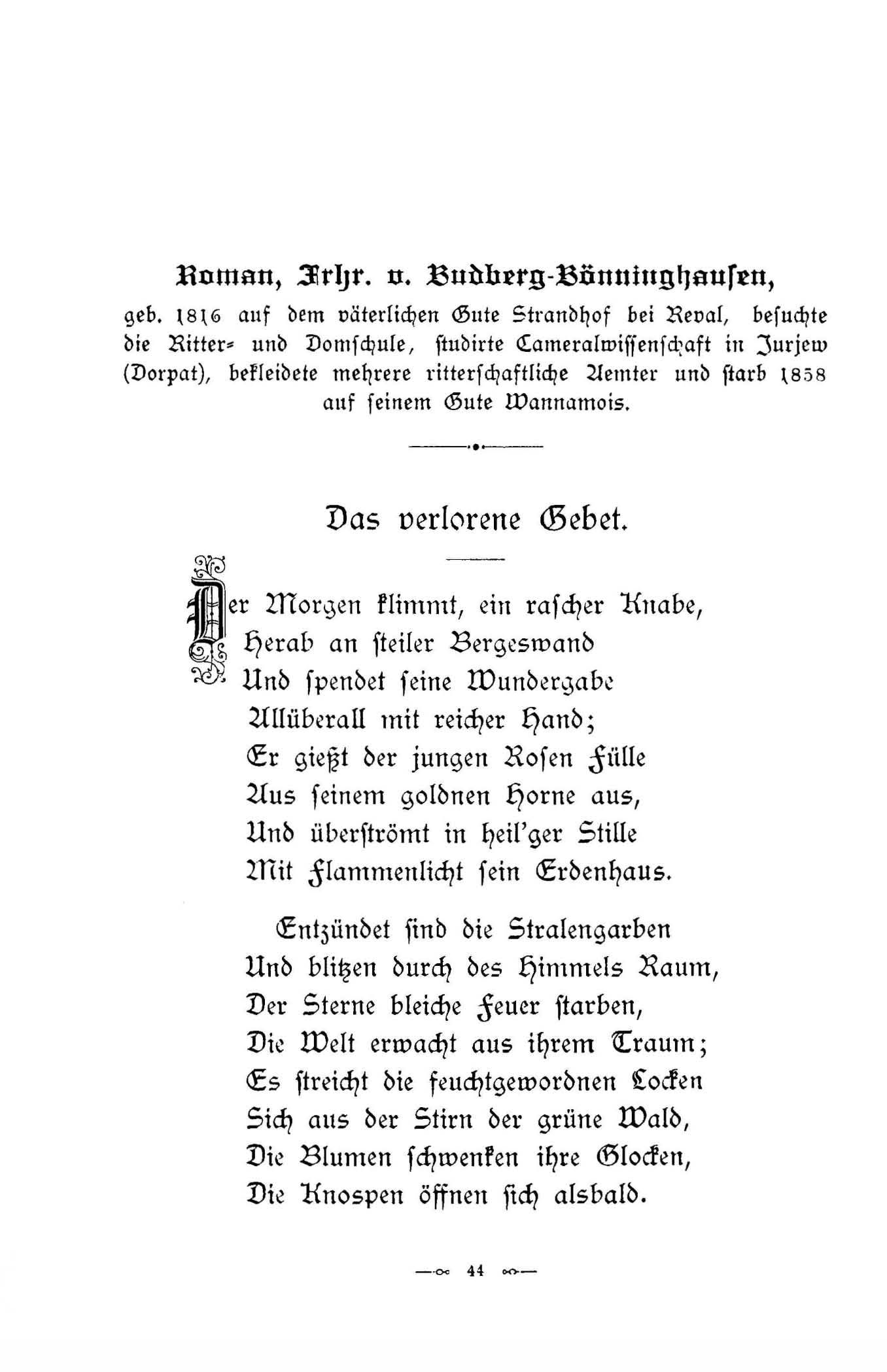 Baltische Dichtungen (1896) | 50. (44) Põhitekst