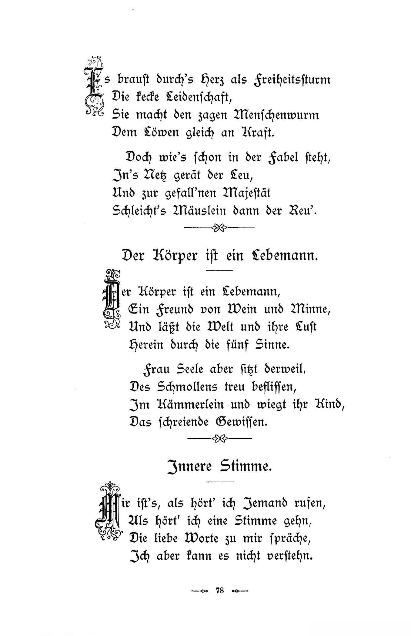 Innere Stimme (1896) | 1. (78) Haupttext