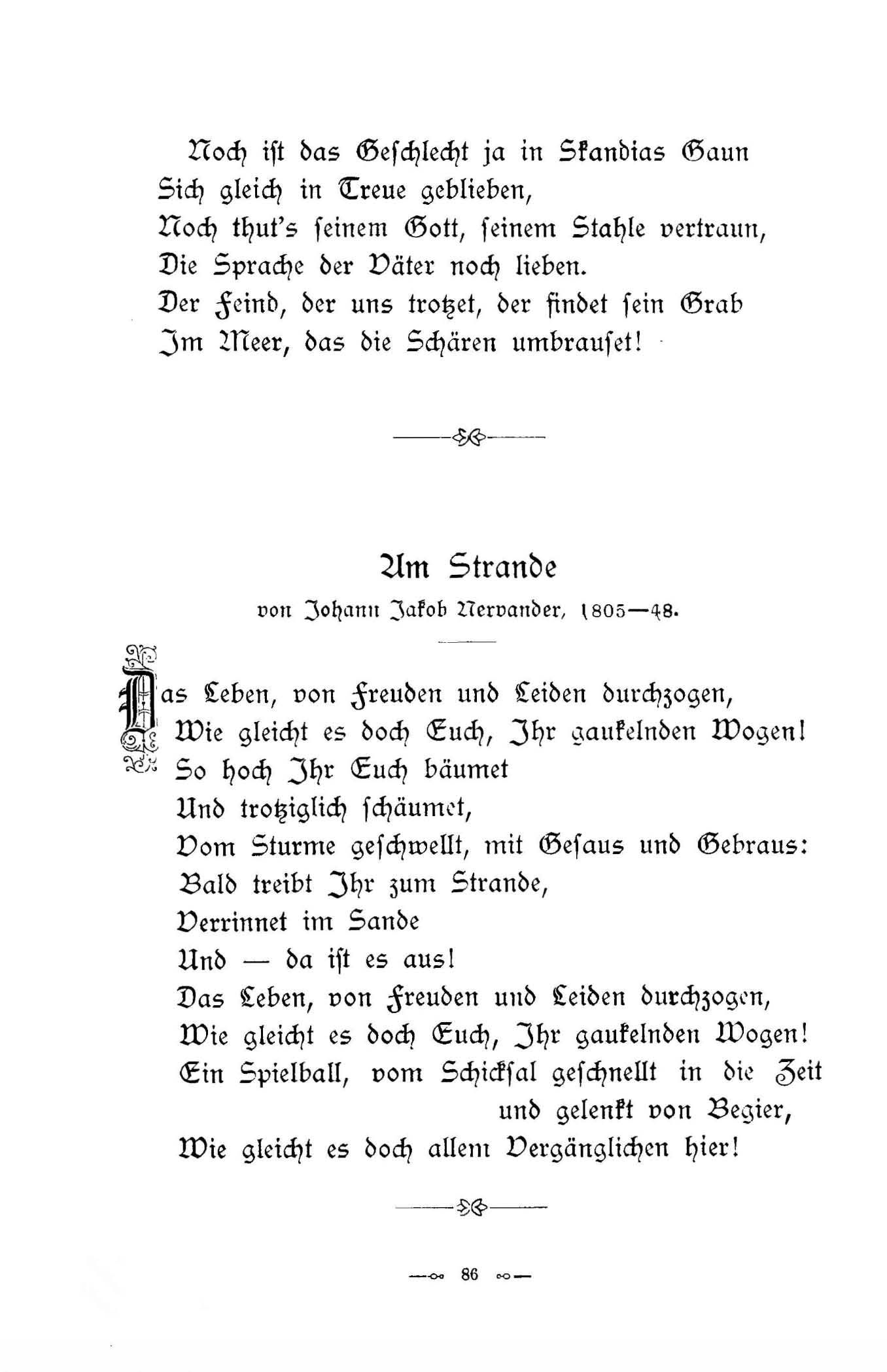 Baltische Dichtungen (1896) | 92. (86) Põhitekst