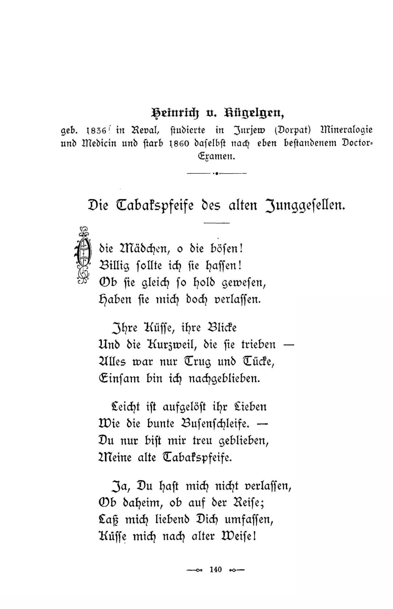 Baltische Dichtungen (1896) | 146. (140) Põhitekst