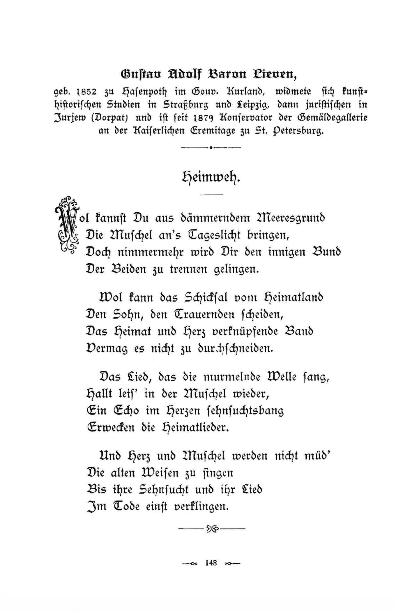 Heimweh (1896) | 1. (148) Main body of text