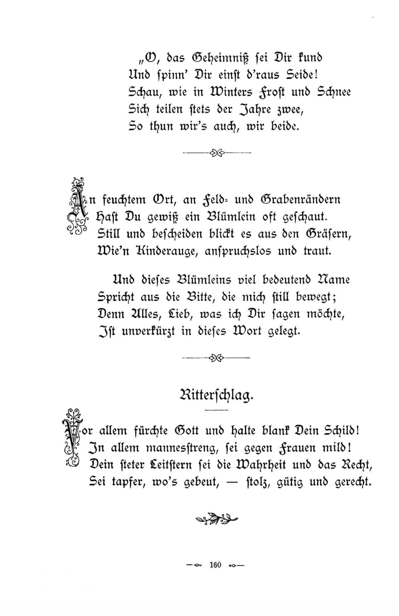 Baltische Dichtungen (1896) | 166. (160) Main body of text