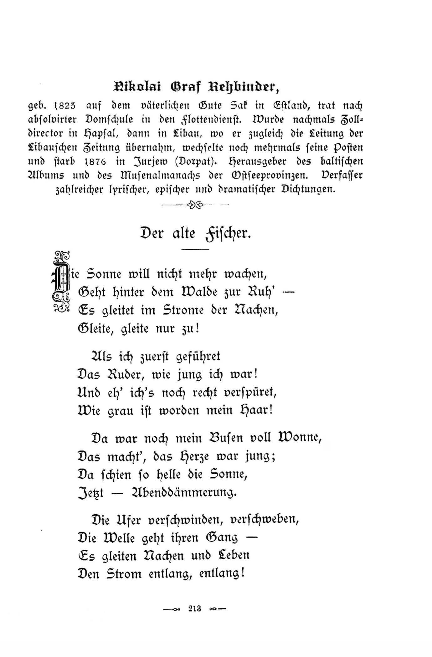 Der alte Fischer (1896) | 1. (213) Haupttext