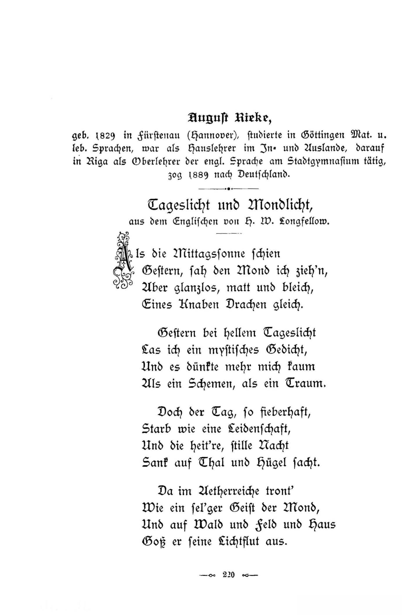 Tageslicht und Mondlicht (1896) | 1. (220) Haupttext