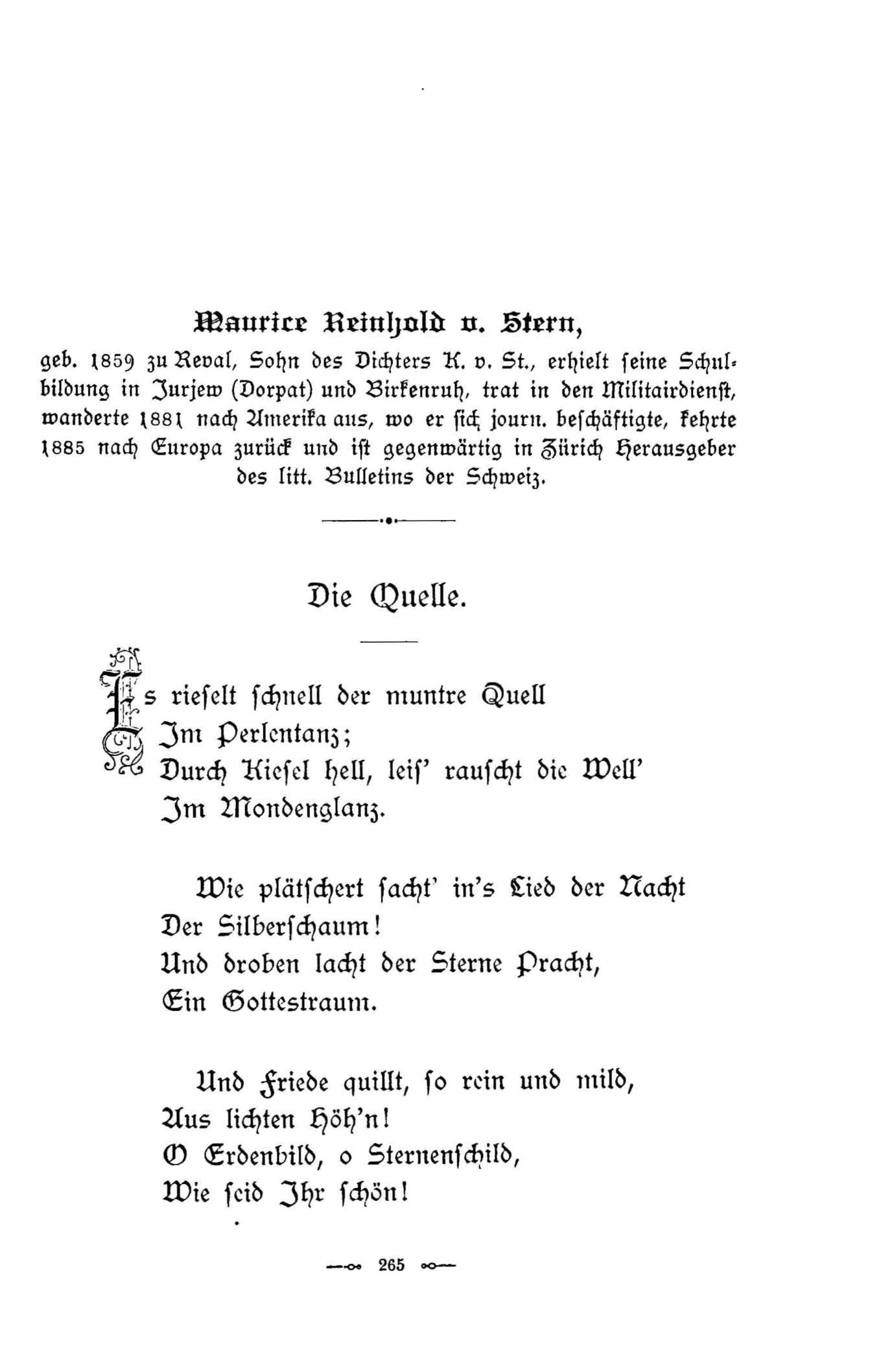 Die Quelle (1896) | 1. (265) Haupttext