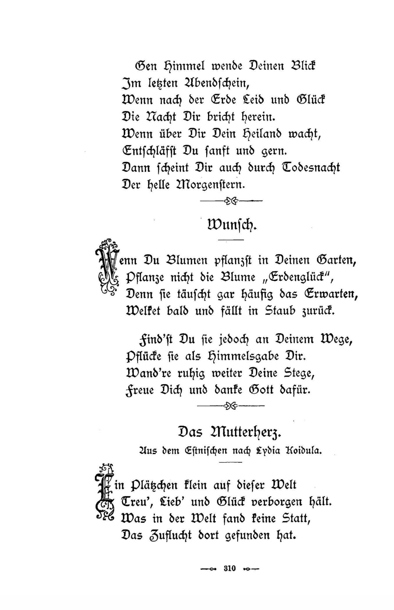 Wunsch (1896) | 1. (310) Main body of text
