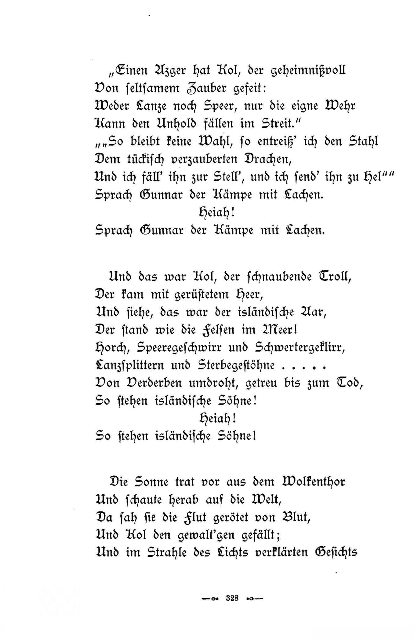 Scarphedin's Skaldensang (1896) | 2. (328) Haupttext