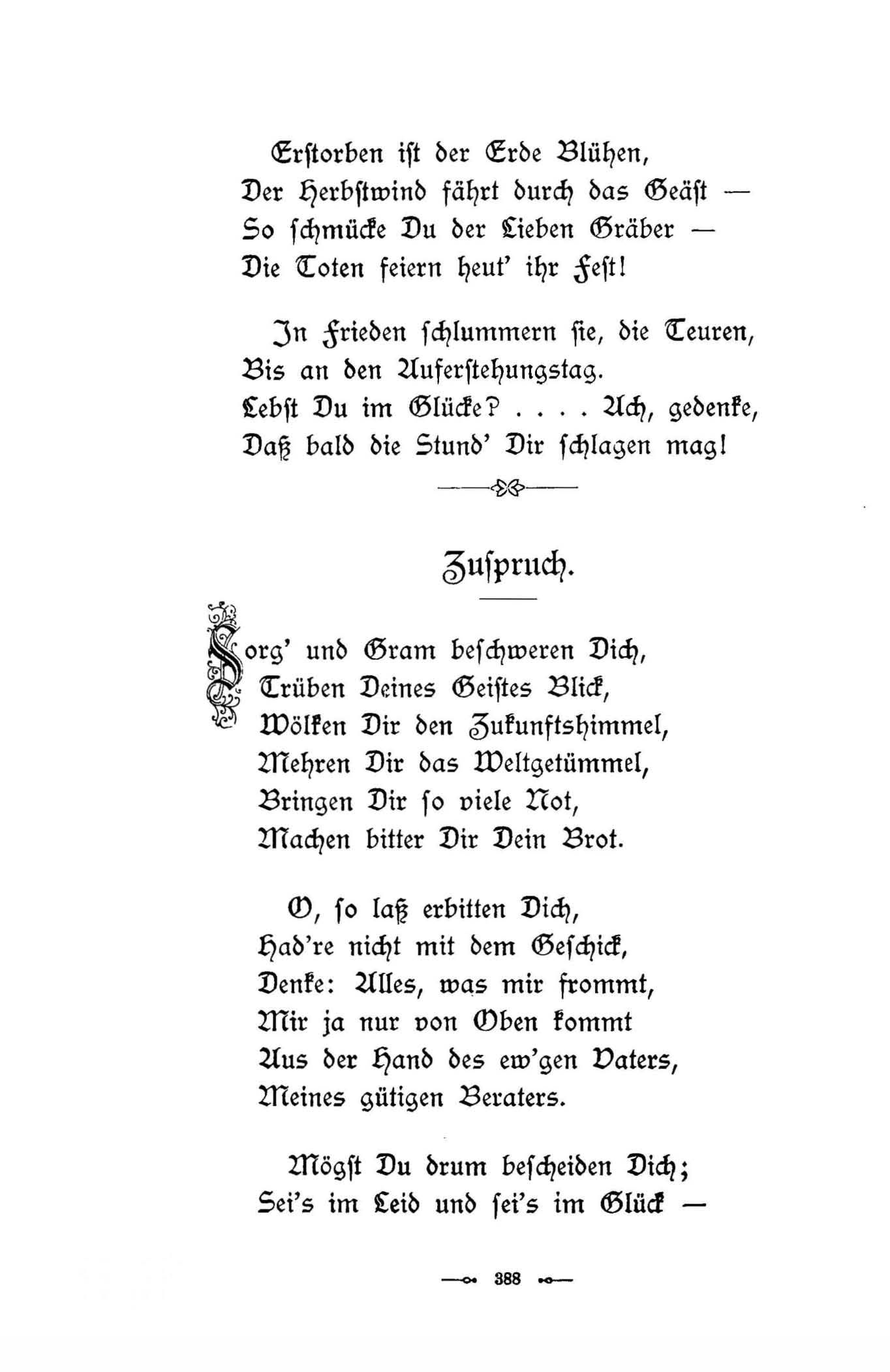 Zuspruch (1896) | 1. (388) Haupttext