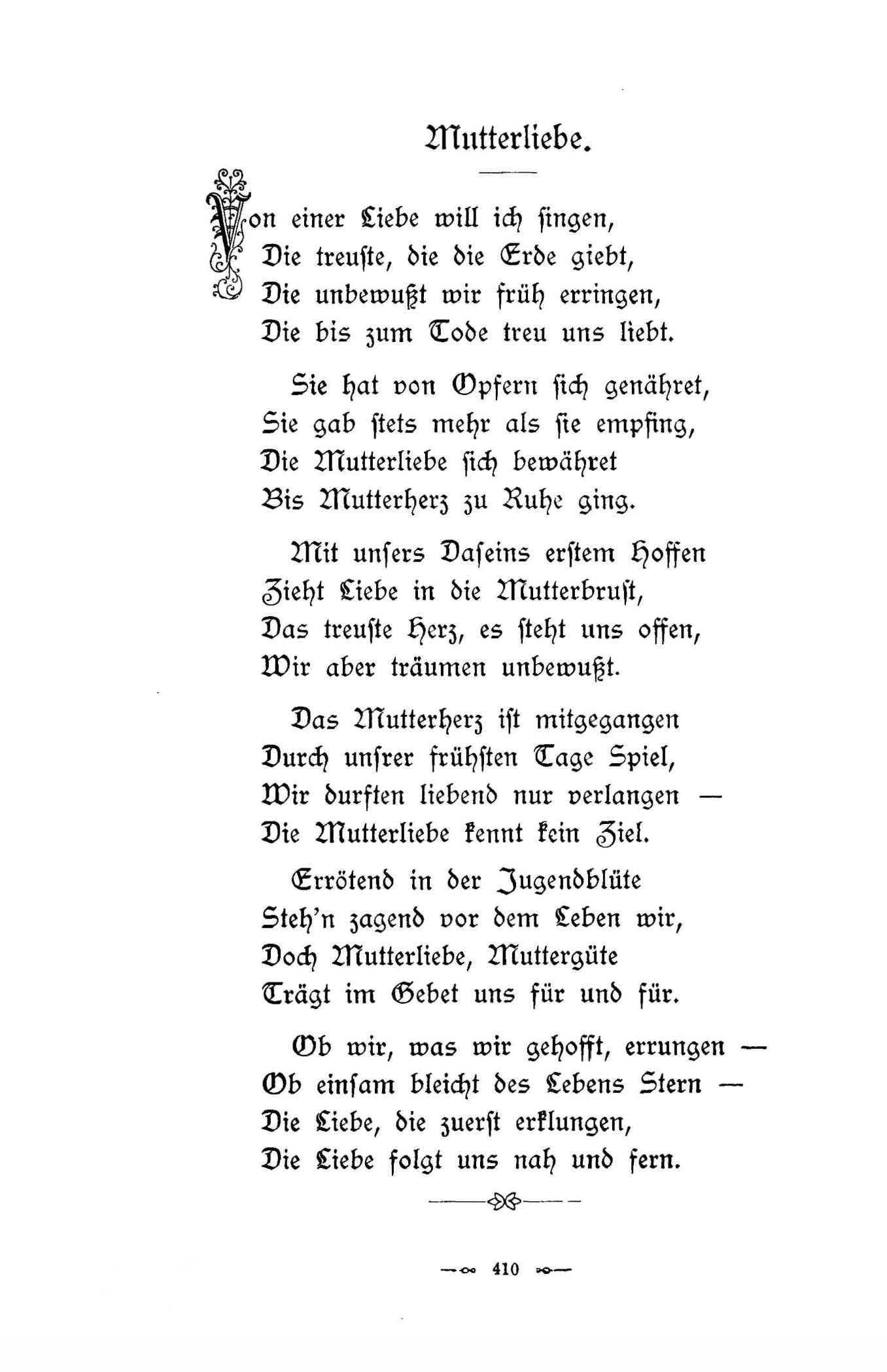 Mutterliebe (1896) | 1. (410) Haupttext
