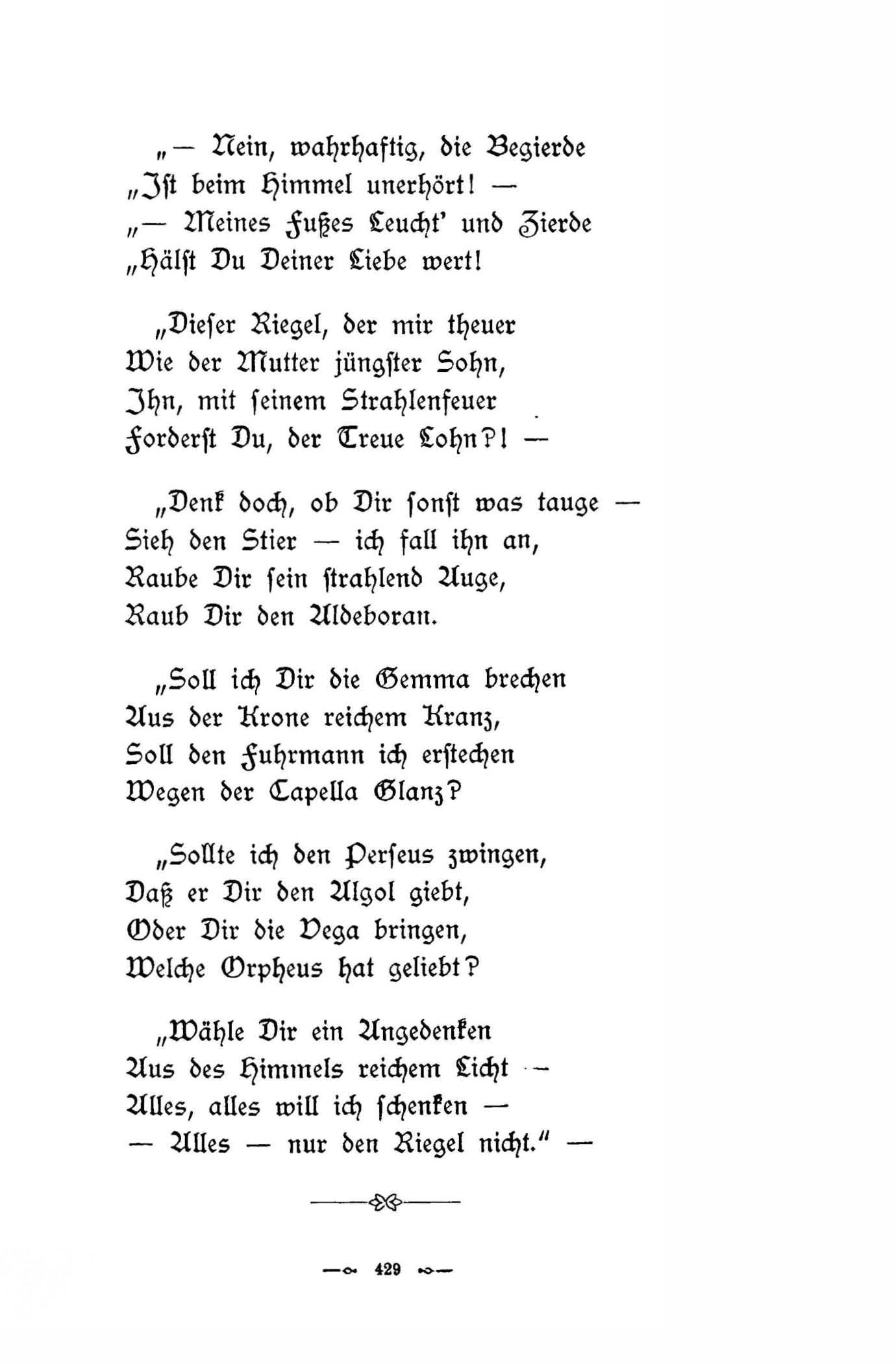 Ach Orion, kühner Schütze ... (1896) | 3. (429) Haupttext