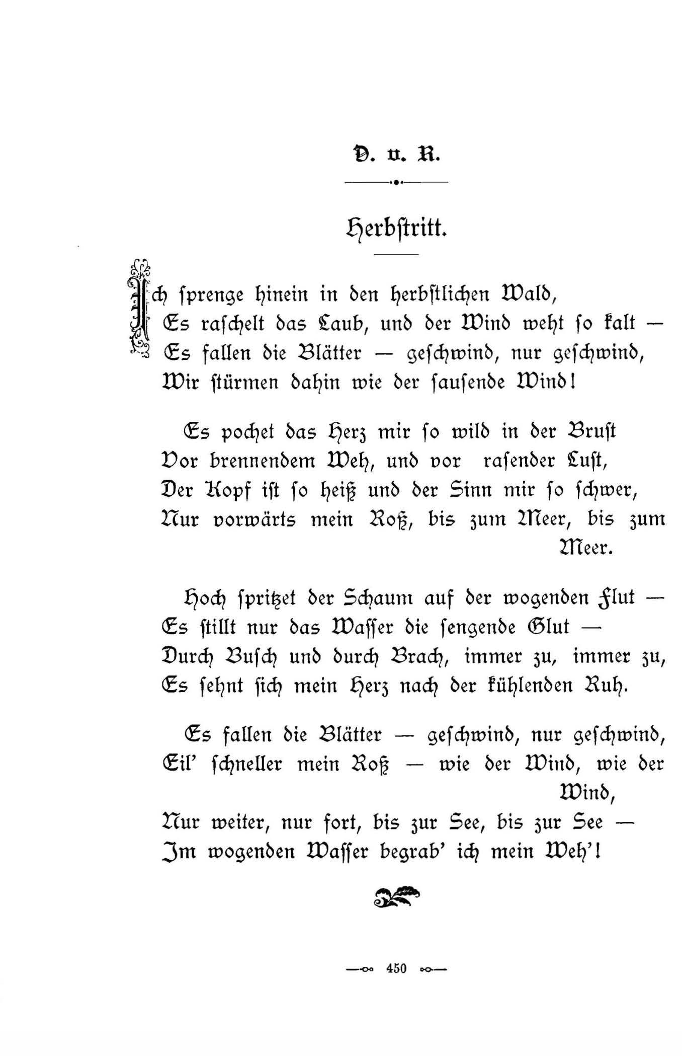 Herbstritt (1896) | 1. (450) Main body of text