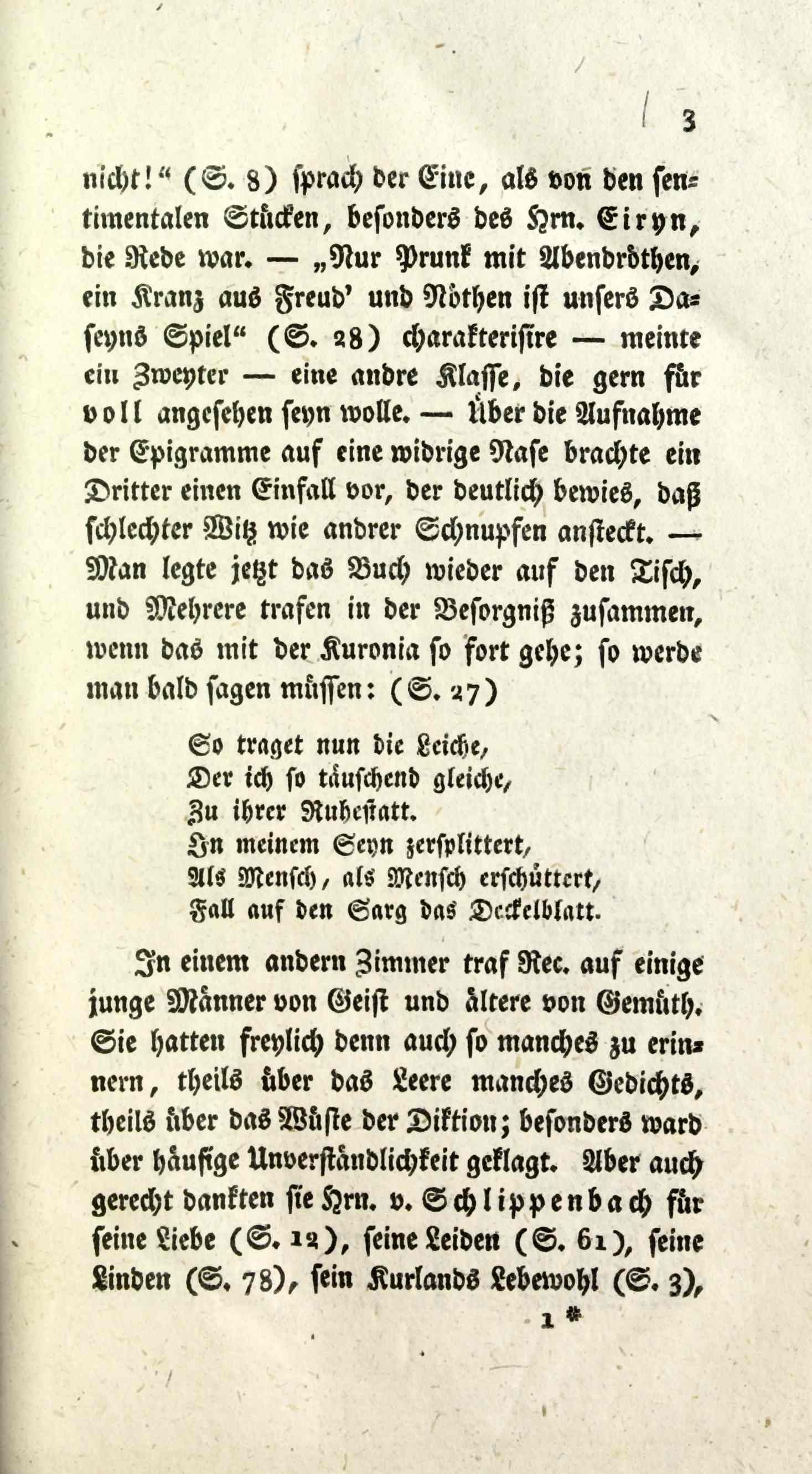Neue wöchentliche Unterhaltungen [1] (1808) | 11. (3) Основной текст