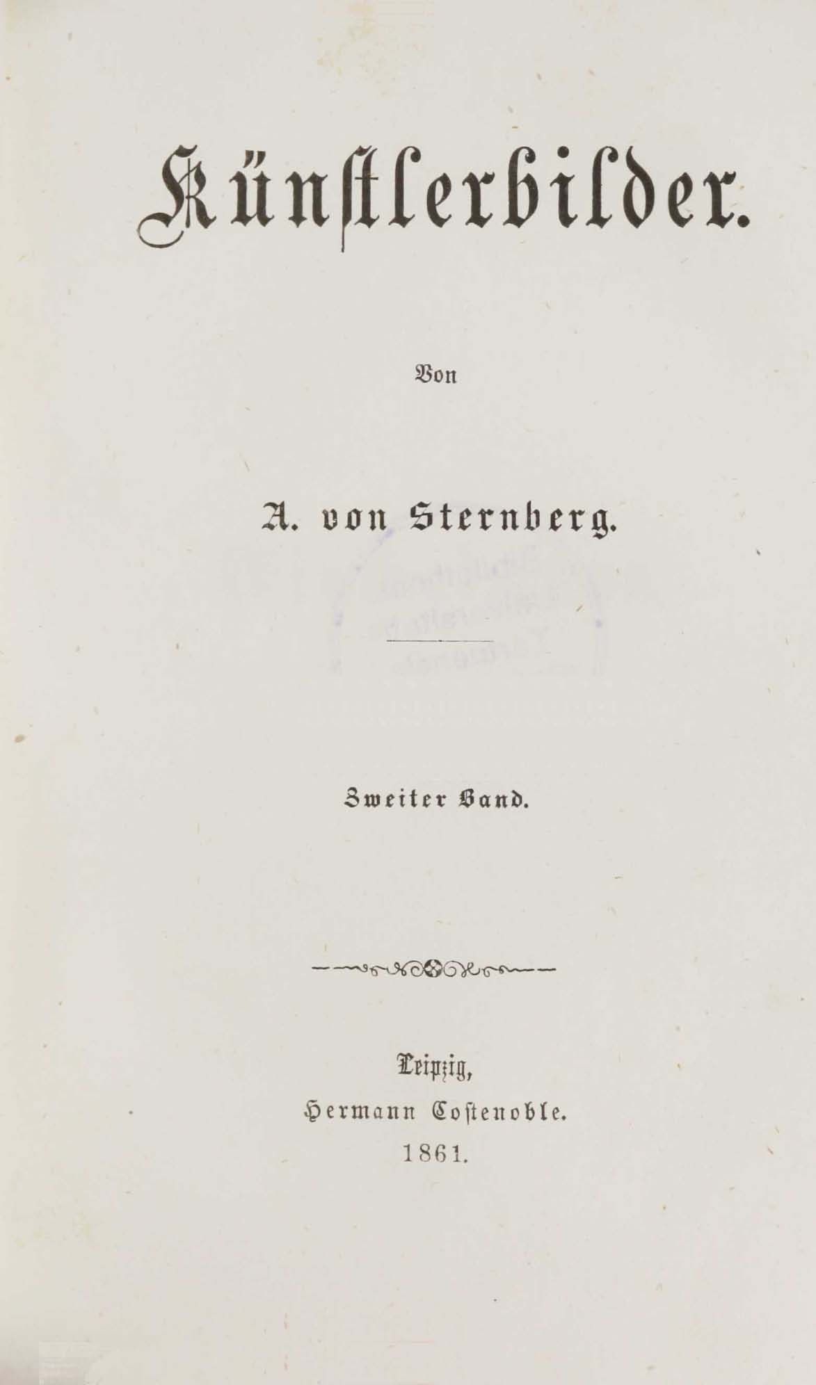 Künstlerbilder [2] (1861) | 2. Titelblatt
