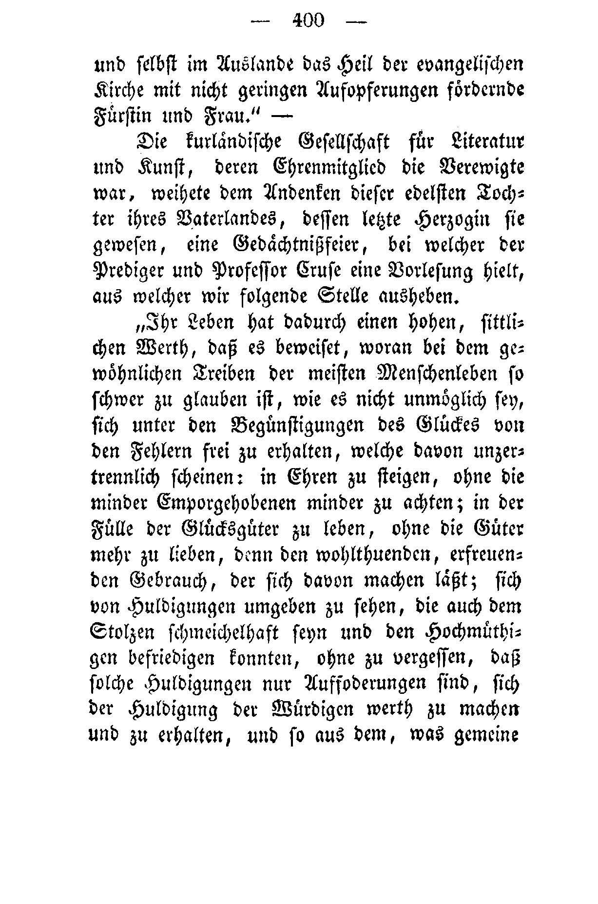 Anna Charlotte Dorothea, letzte Herzogin von Kurland (1823) | 409. Main body of text