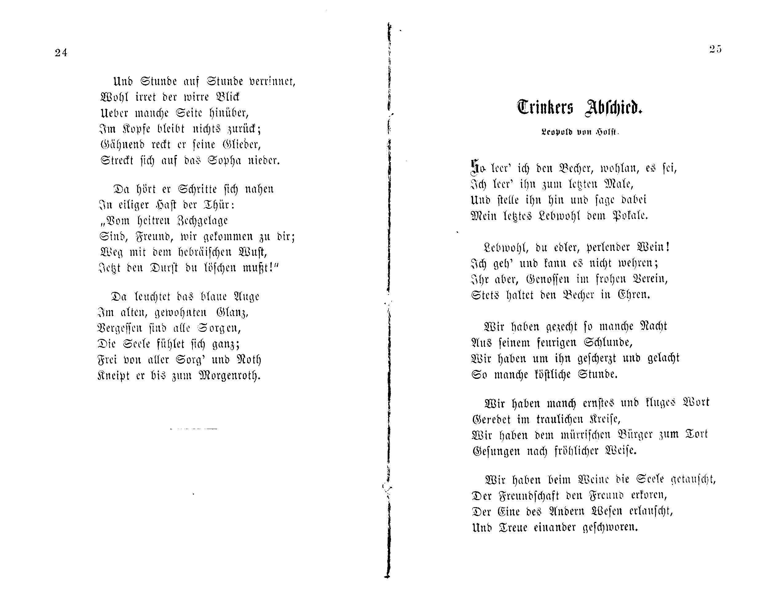 Trinkers Abschied (1877) | 1. (24-25) Main body of text