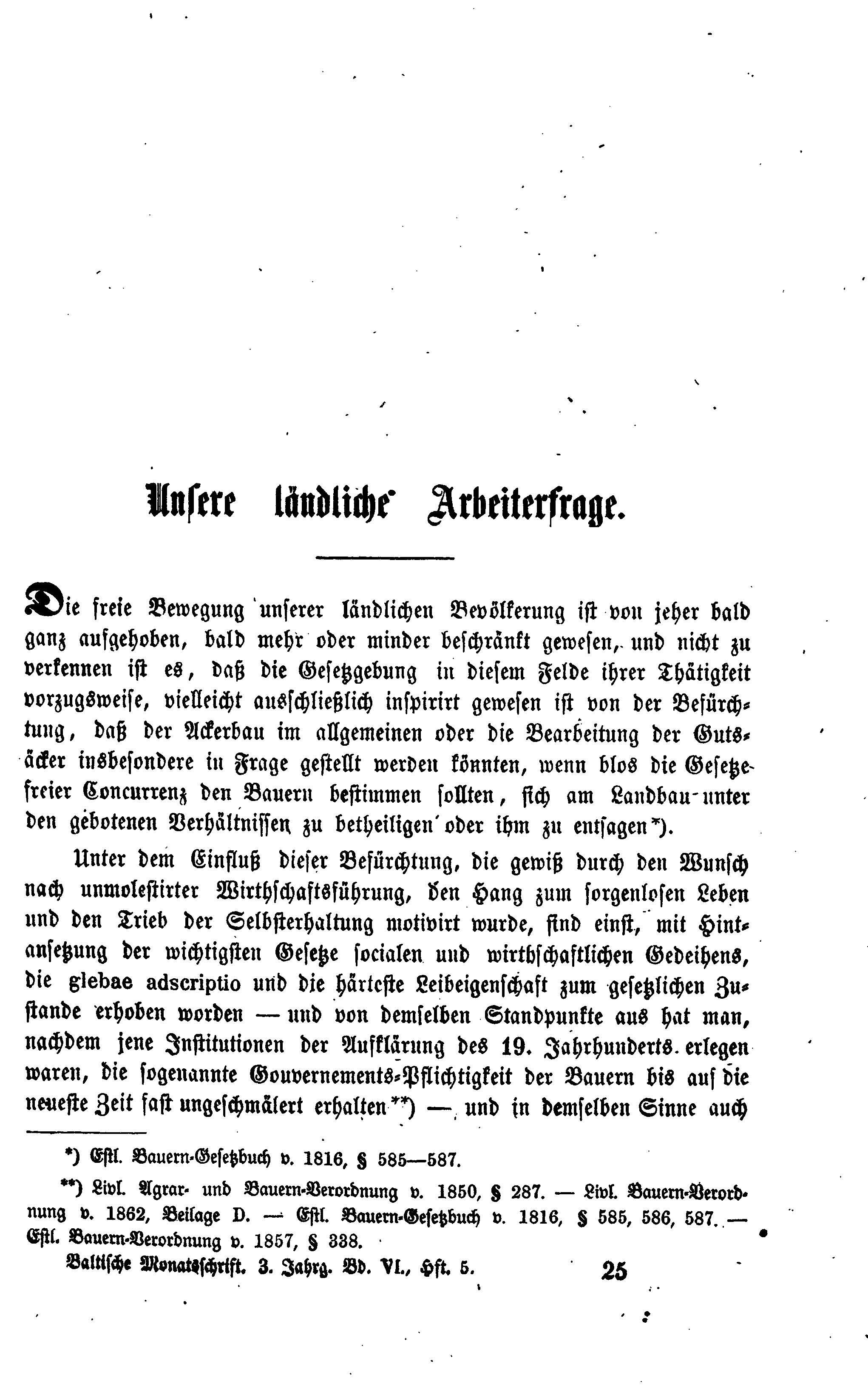 Baltische Monatsschrift [06/05] (1862) | 1. Põhitekst