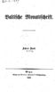 Baltische Monatsschrift [08/01] (1863) | 1. Титульный лист