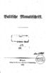 Baltische Monatsschrift [10/01] (1864) | 1. Титульный лист
