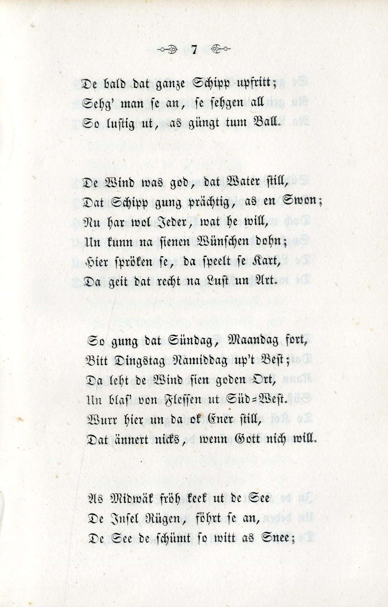 Plattdeutsche Gedichte (1853) | 10. Основной текст