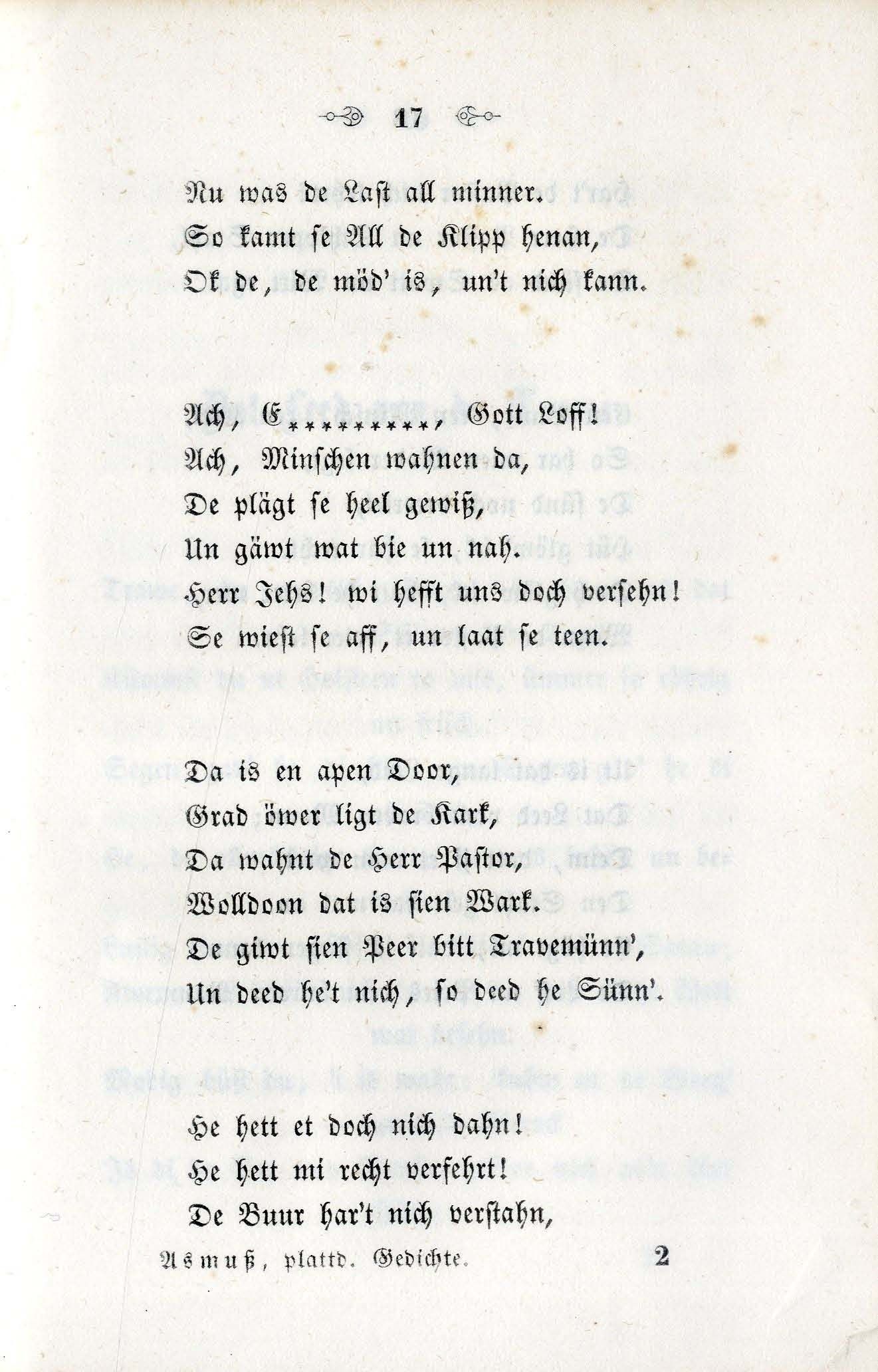 Plattdeutsche Gedichte (1853) | 20. Основной текст