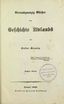 Vierundzwanzig Bücher der Geschichte Livlands (1847 – 1849) | 1. Title page