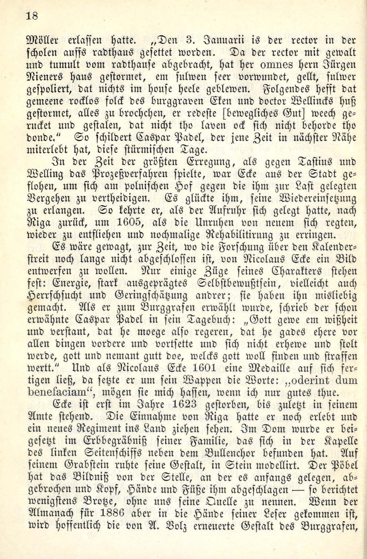 Denkmäler im Dom zu Riga (1885) | 19. Haupttext