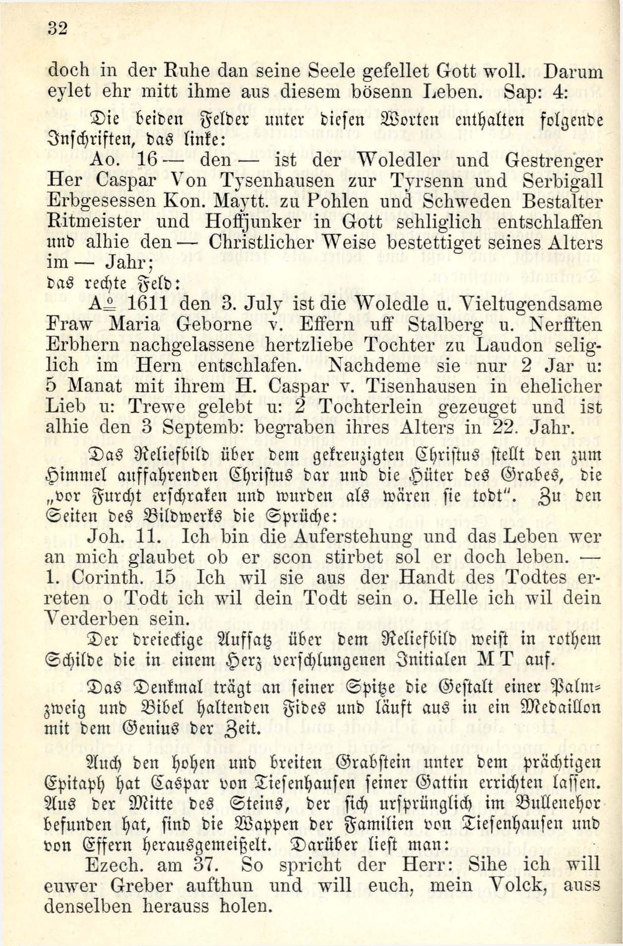 Denkmäler im Dom zu Riga (1885) | 33. Основной текст
