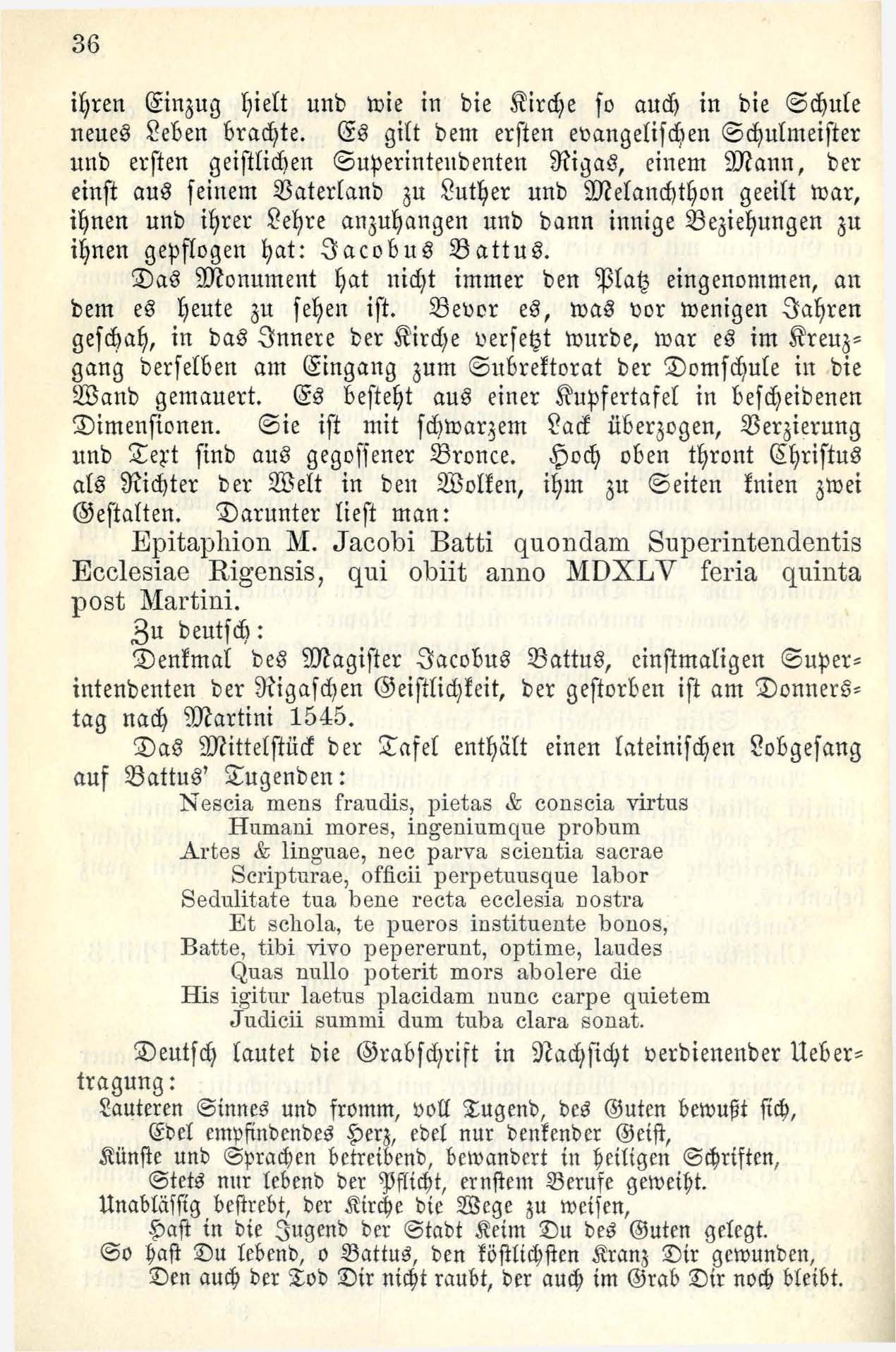 Denkmäler im Dom zu Riga (1885) | 37. Основной текст